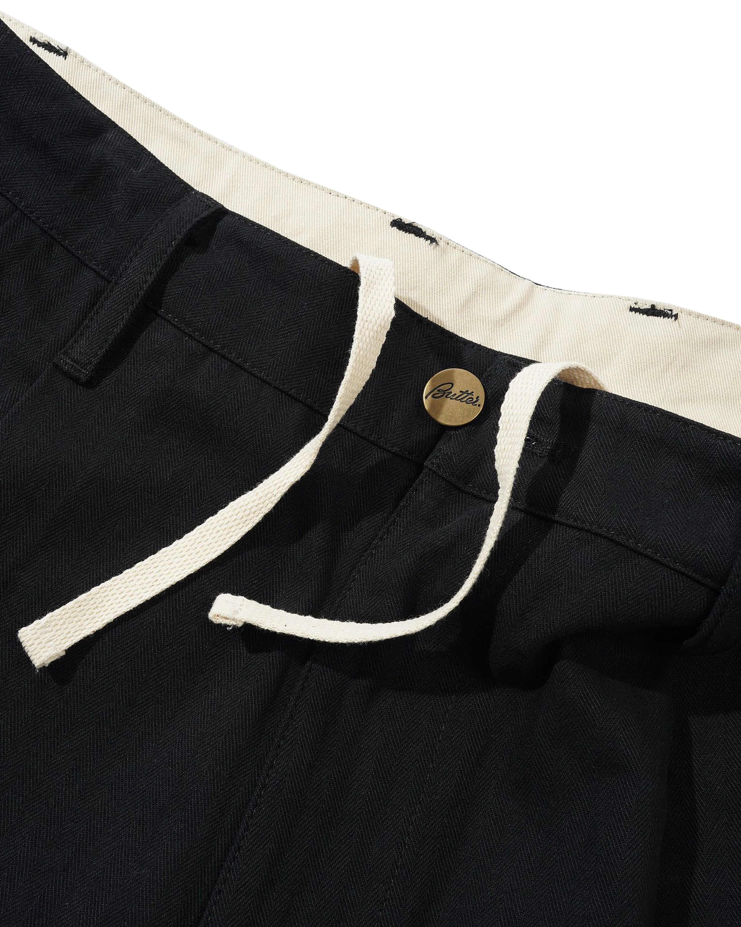 Pleated Trousers, Black - Image 4