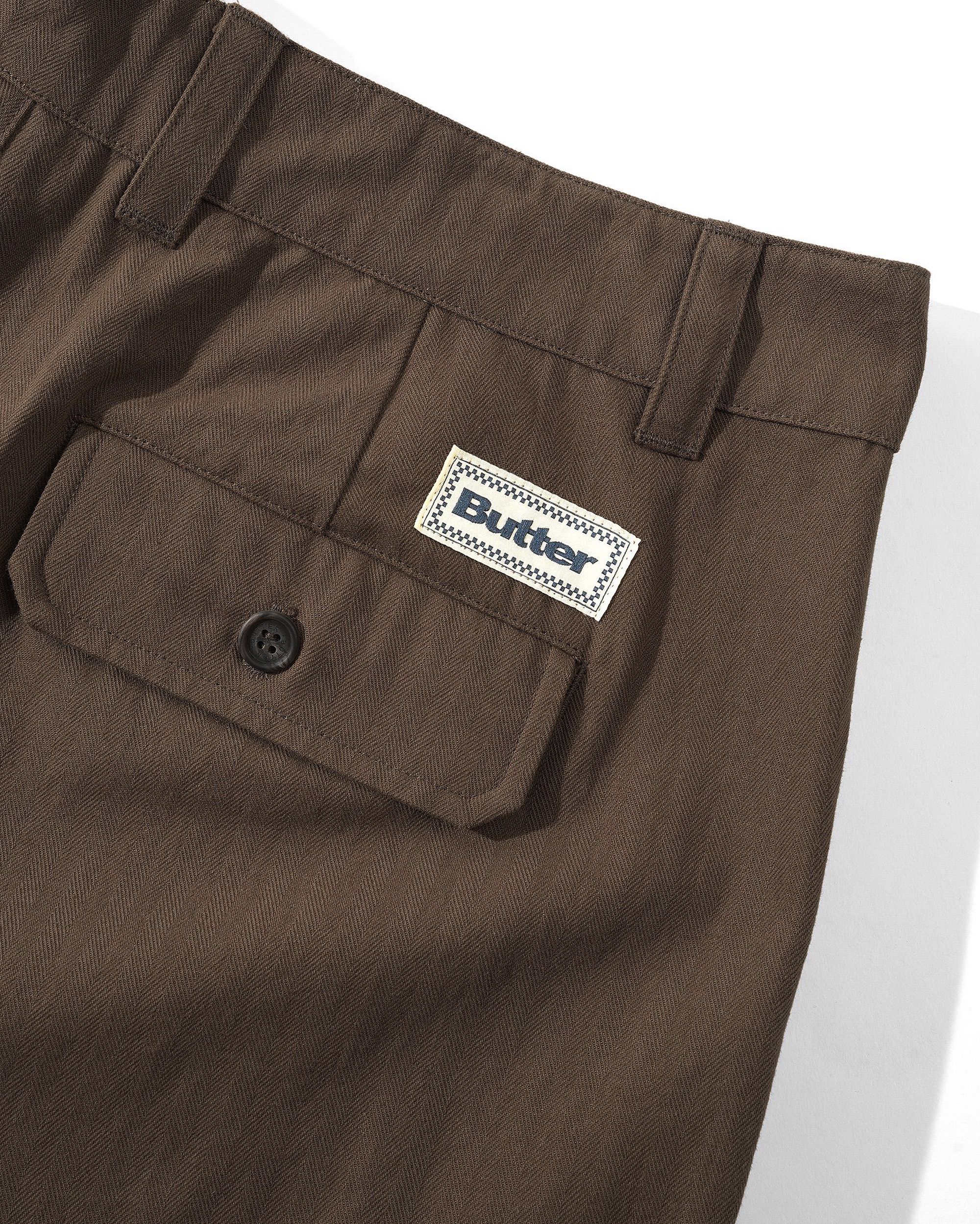 Pleated Trousers, Chocolate - Image 3