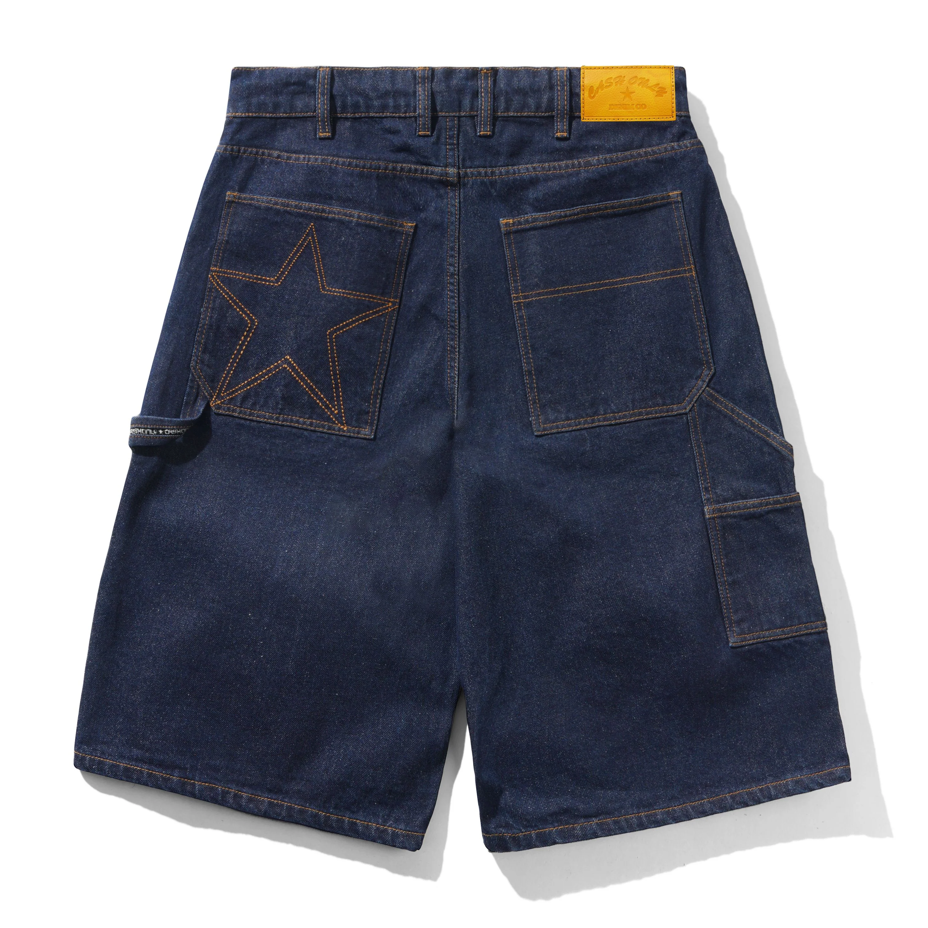 Point Denim Shorts, Raw Denim - Image 2