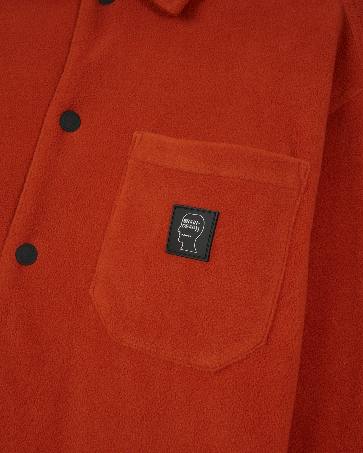Polar Fleece Climber Shirt, Burnt Orange - Image 2