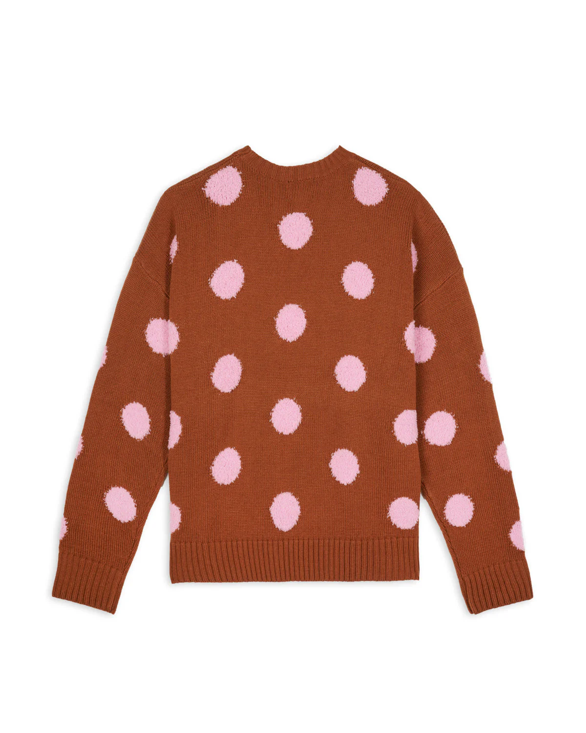 Polka Pile Crewneck, Light Brown - Image 2