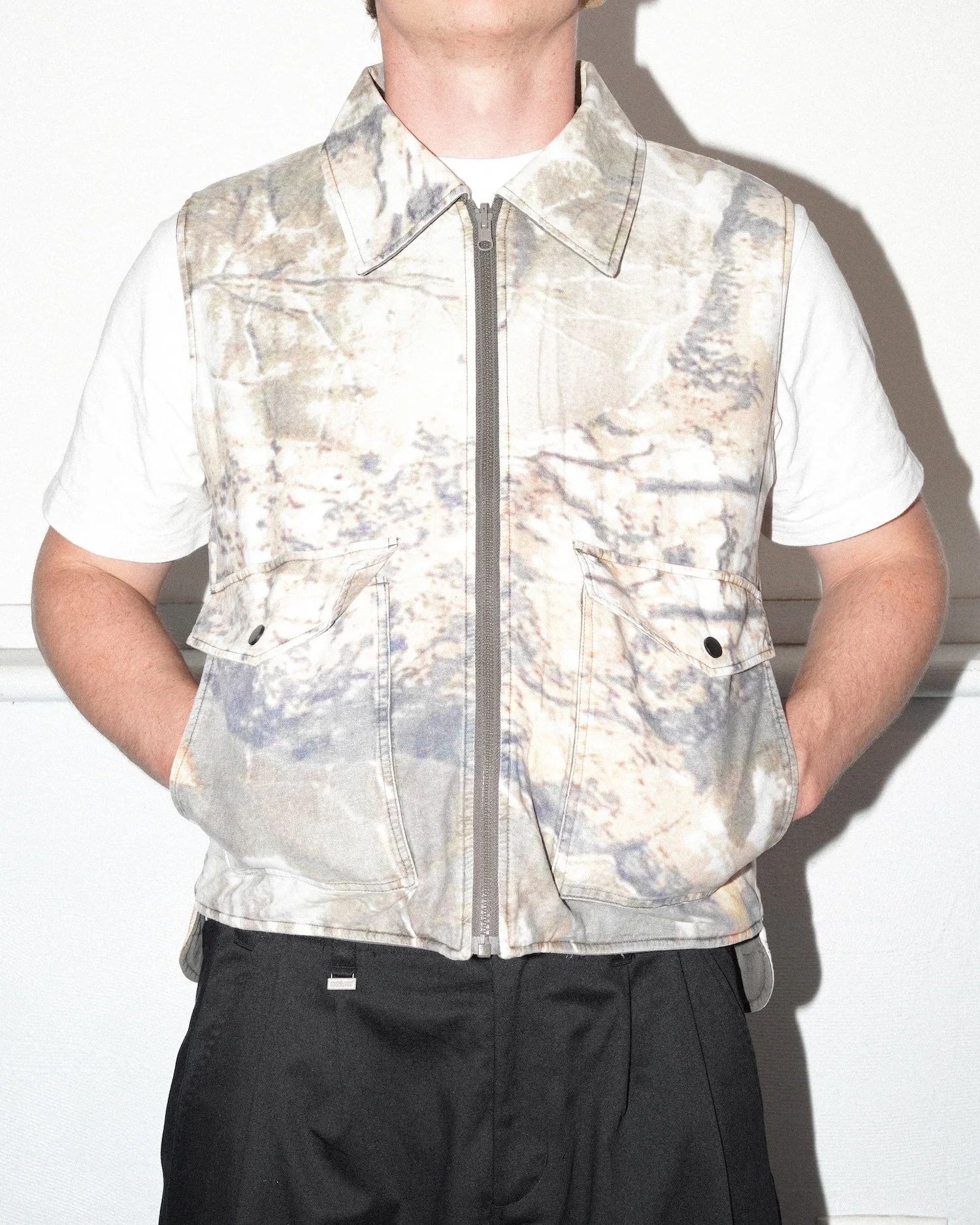 Poly Filled Reversible Vest, Fatigue Green - Image 5