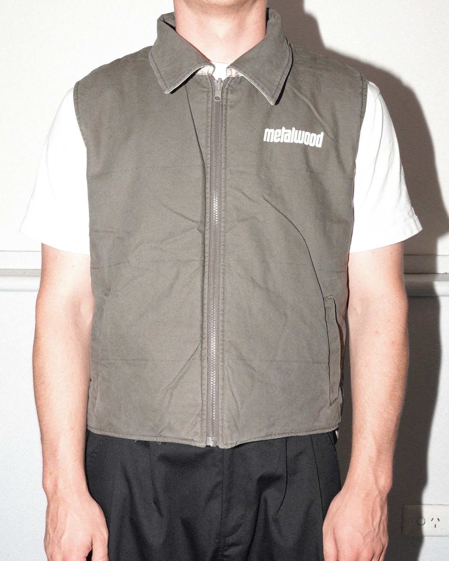 Poly Filled Reversible Vest, Fatigue Green - Image 7