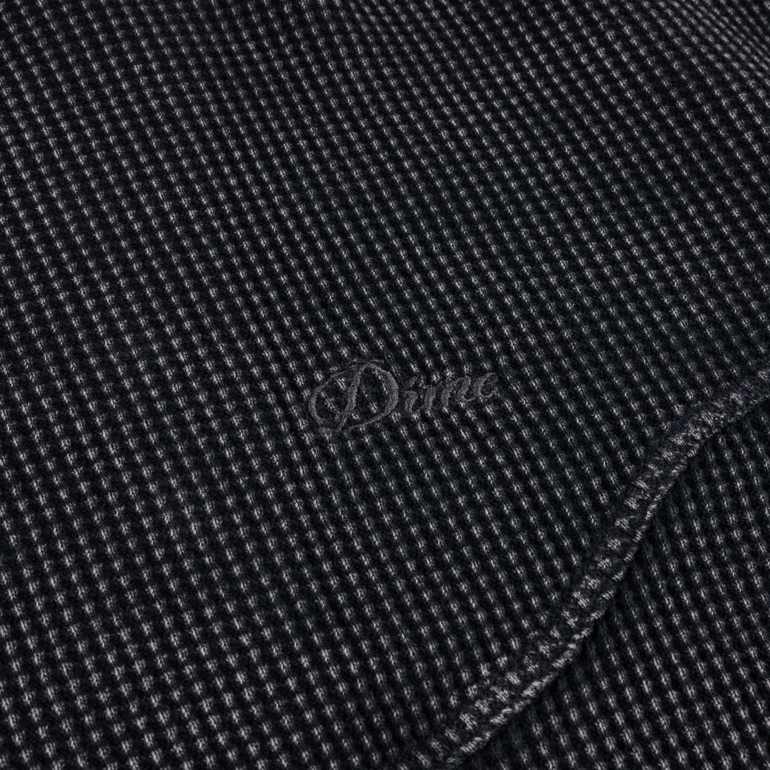 Premium Waffle Zip Hoodie, Faded Black - Image 2