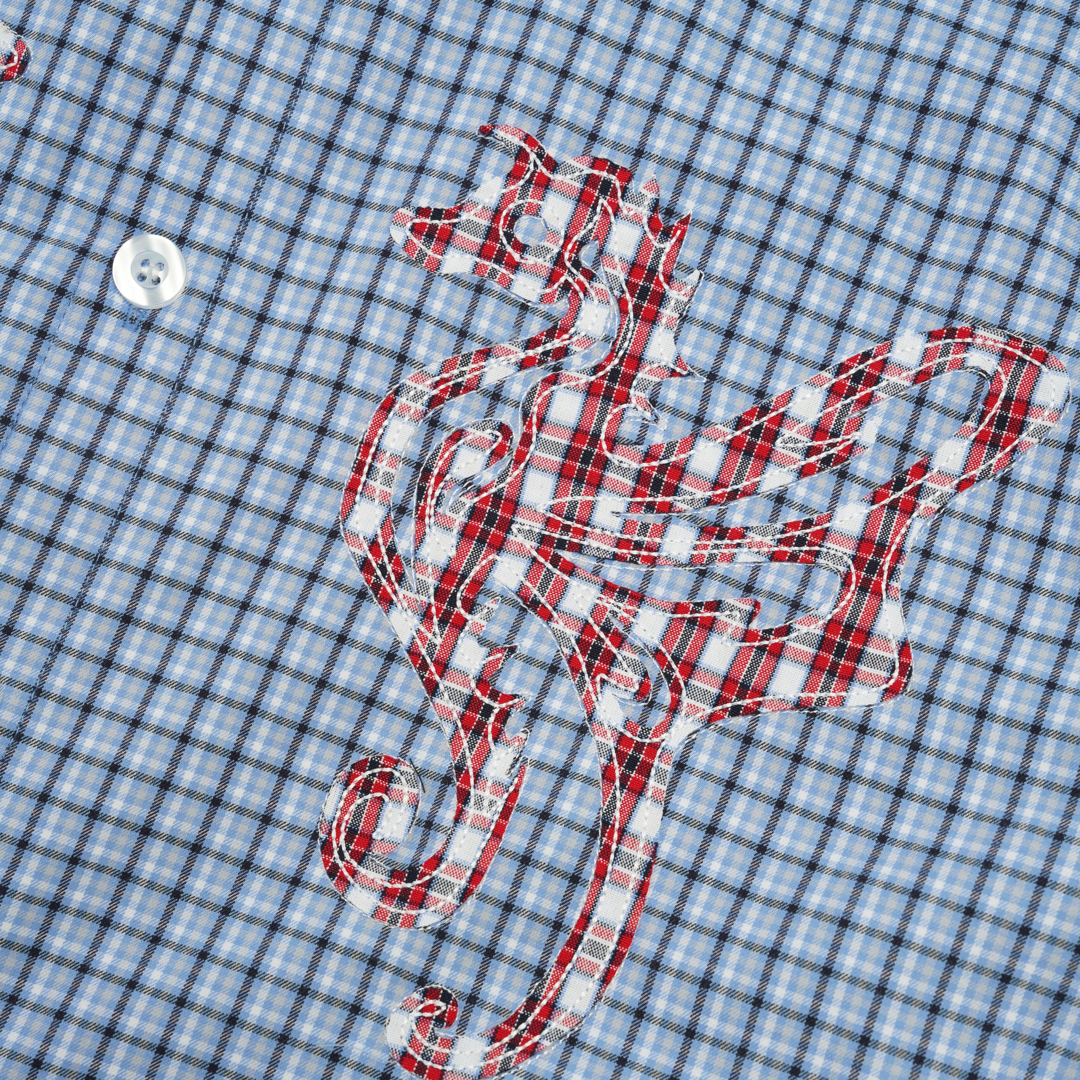 Primary Logo Shirt, Gingham Blue - Image 3