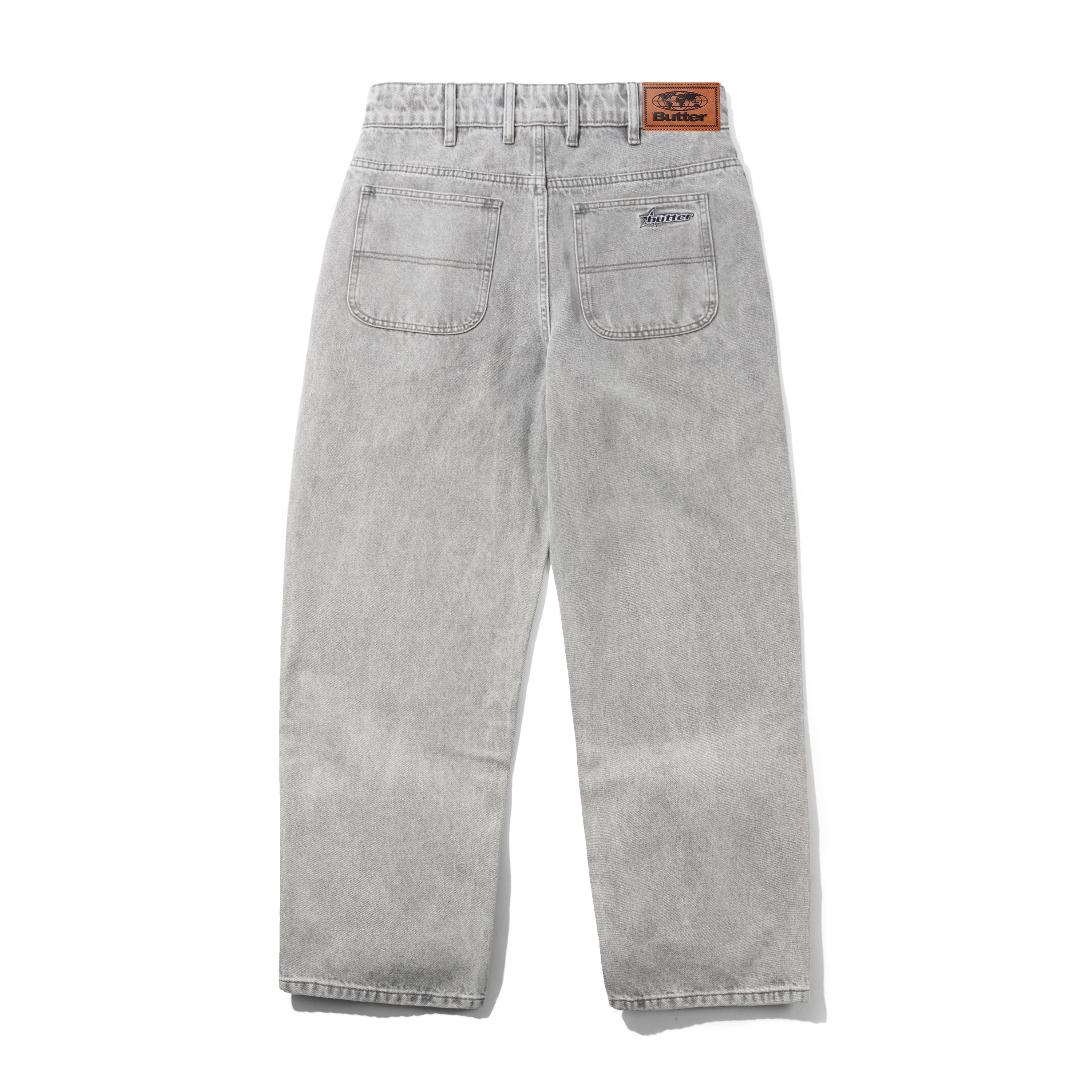 Racer Denim Jeans, Grey Wash - Image 2