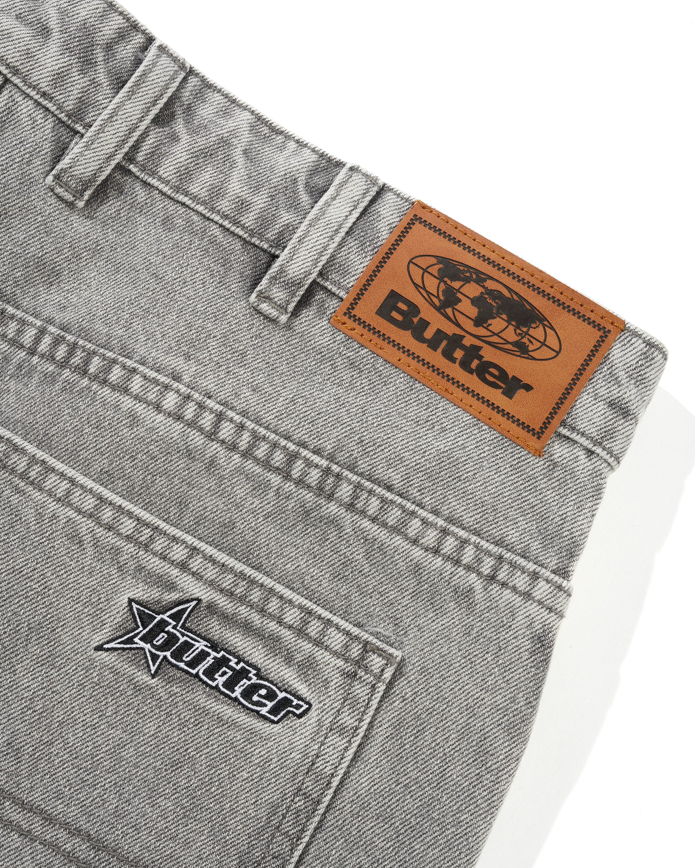 Racer Denim Jeans, Grey Wash - Image 3
