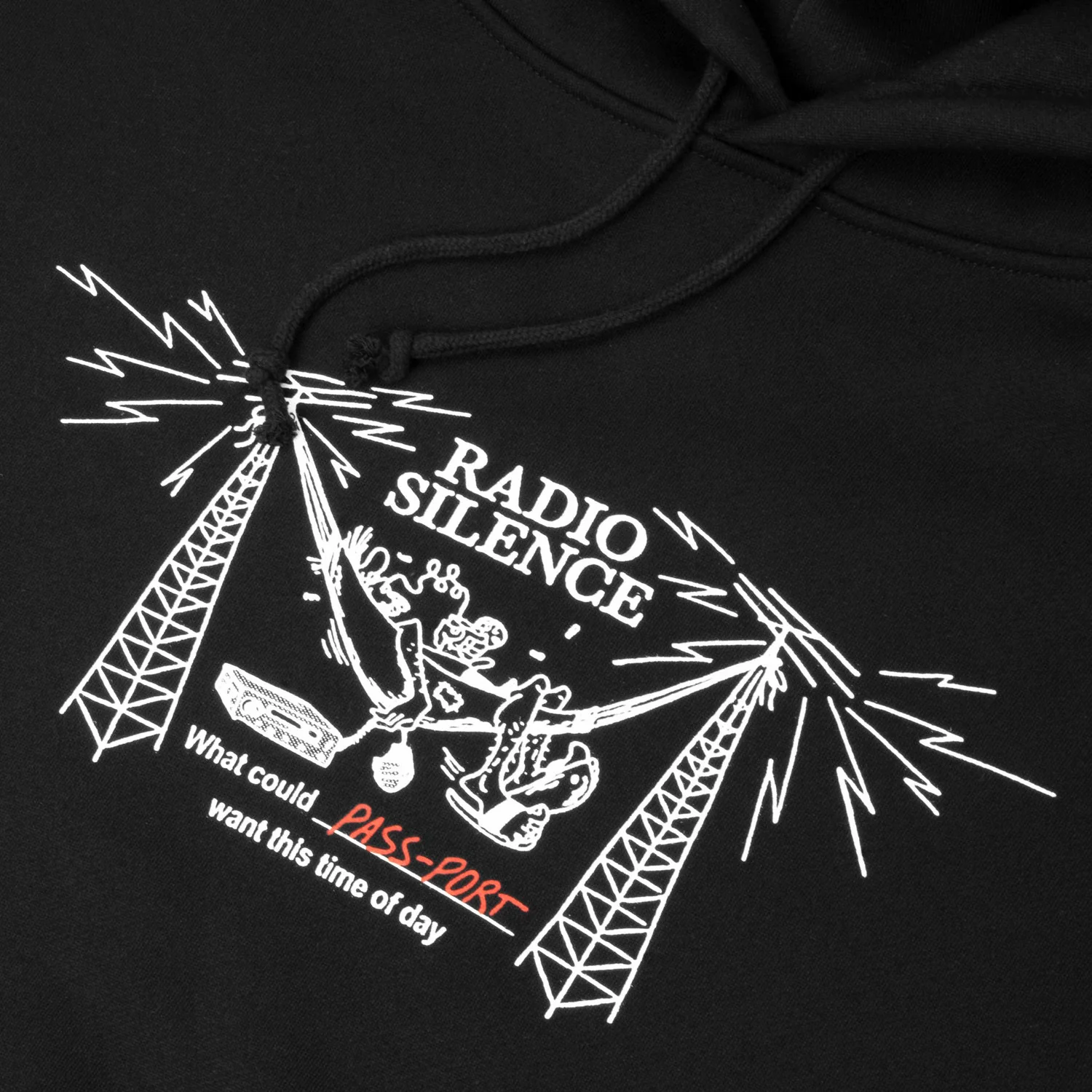 Radio Silence Pullover Hood, Black - Image 2