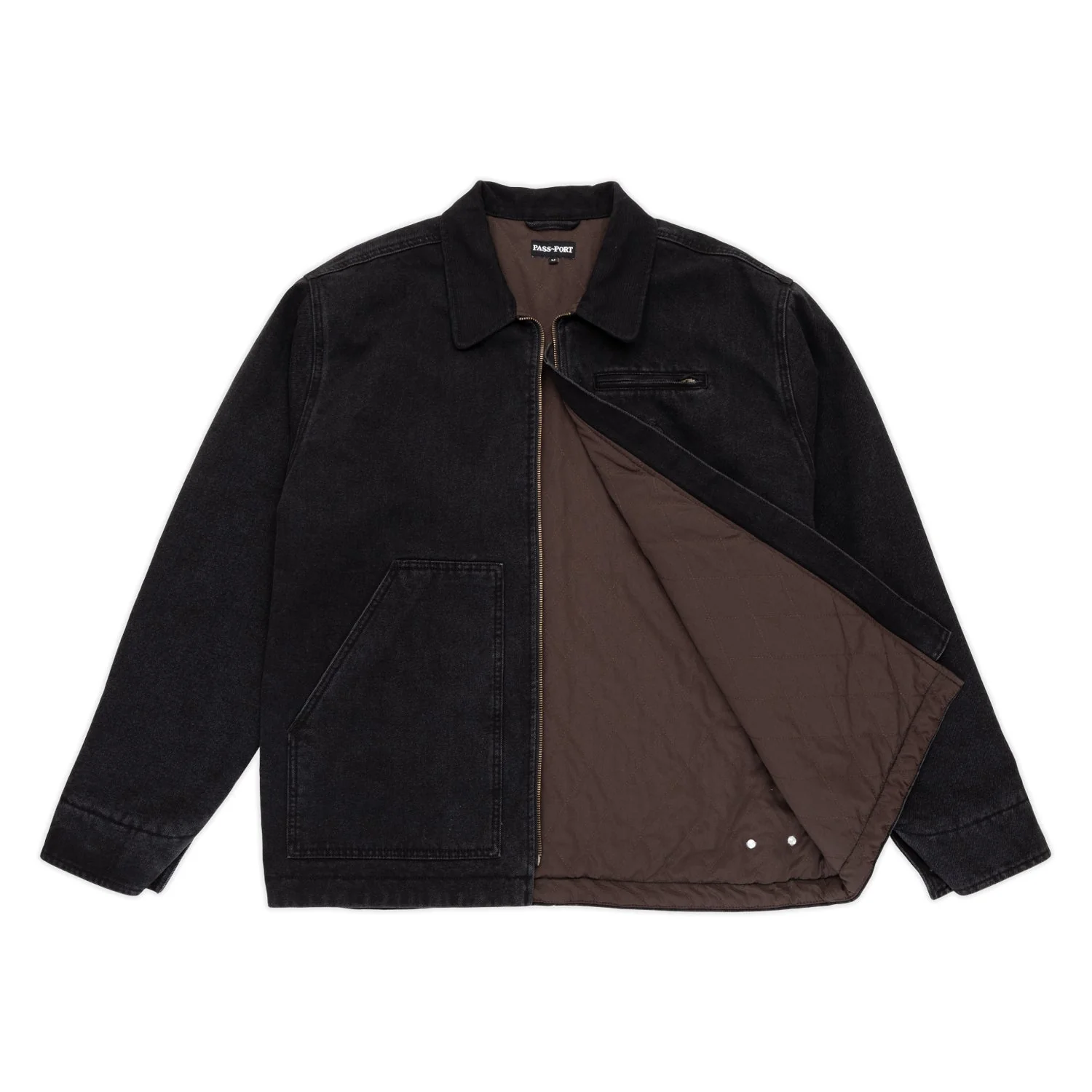 Recycled Denim Packers Jacket, Washed Black - Image 2