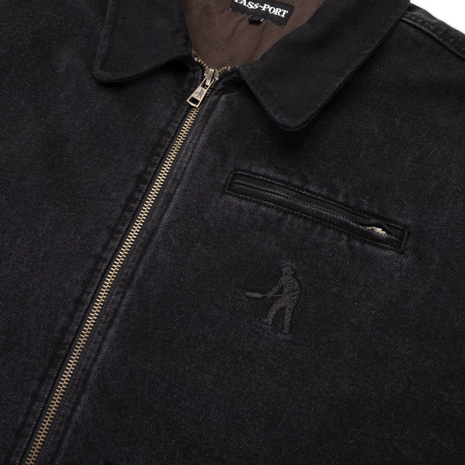 Recycled Denim Packers Jacket, Washed Black - Image 4