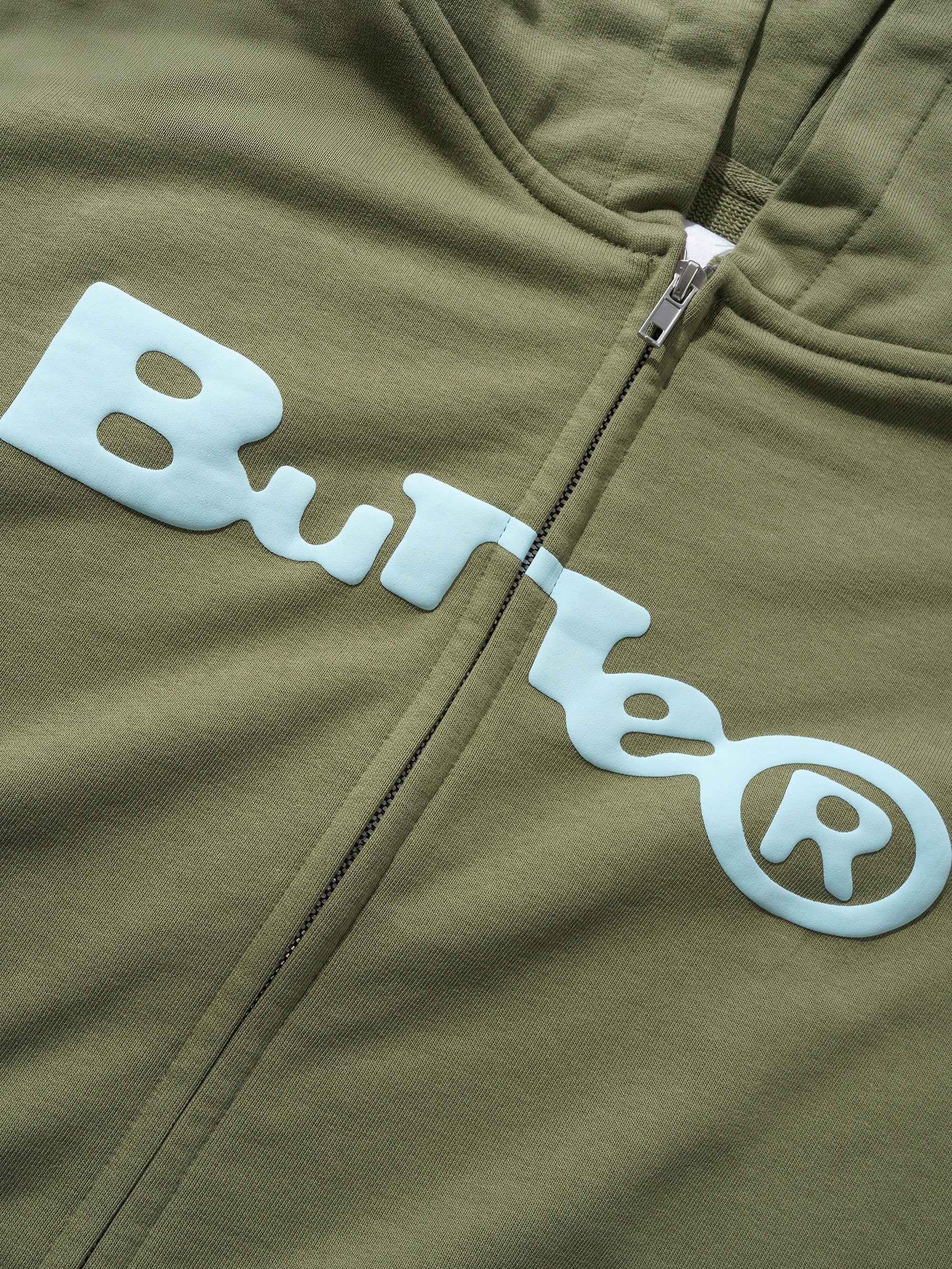 Registered Zip-Thru Hood, Dull Army - Image 2