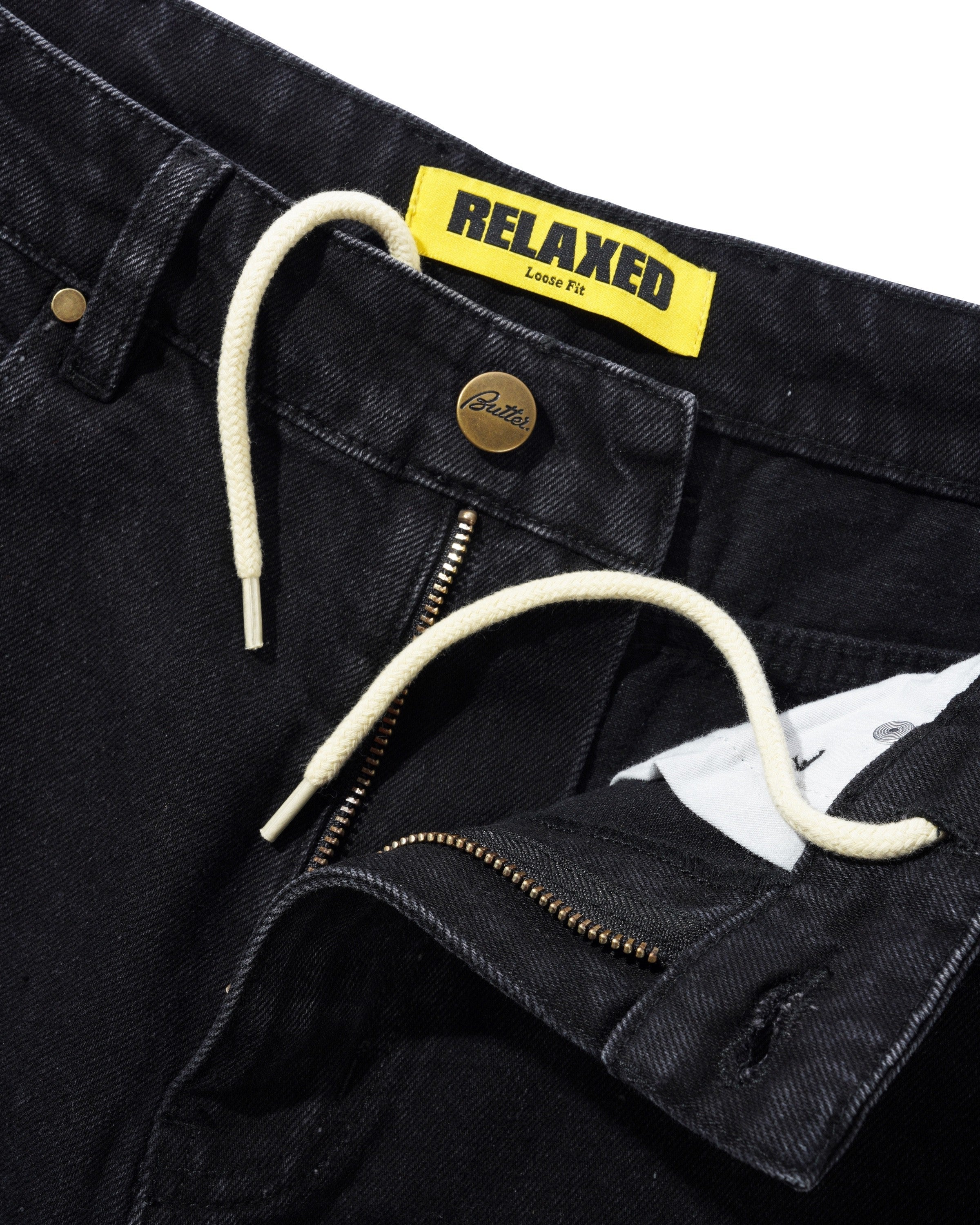 Relaxed Denim Jeans, Flat Black - Image 4