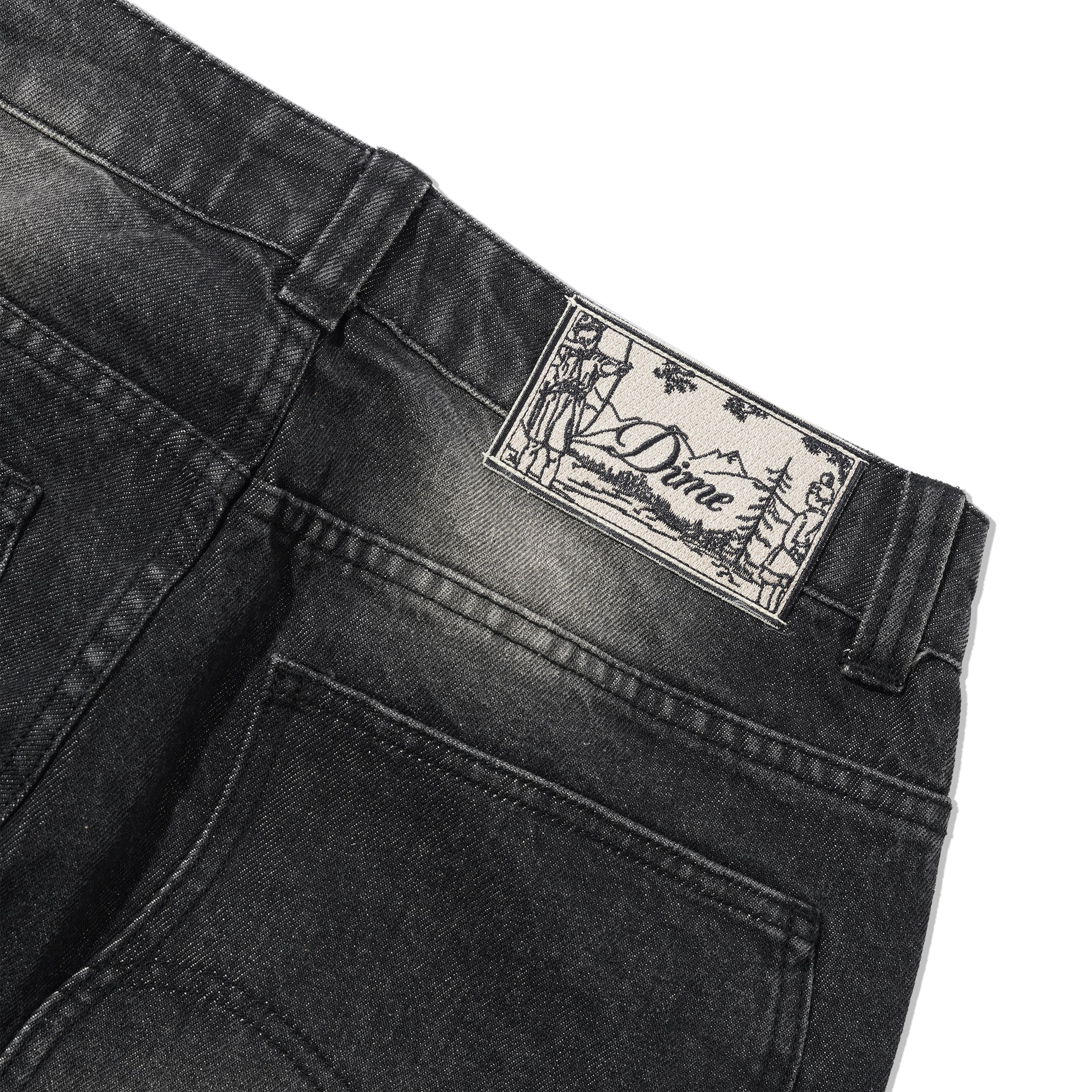 Relaxed Denim Jeans, Sandblasted Black - Image 4