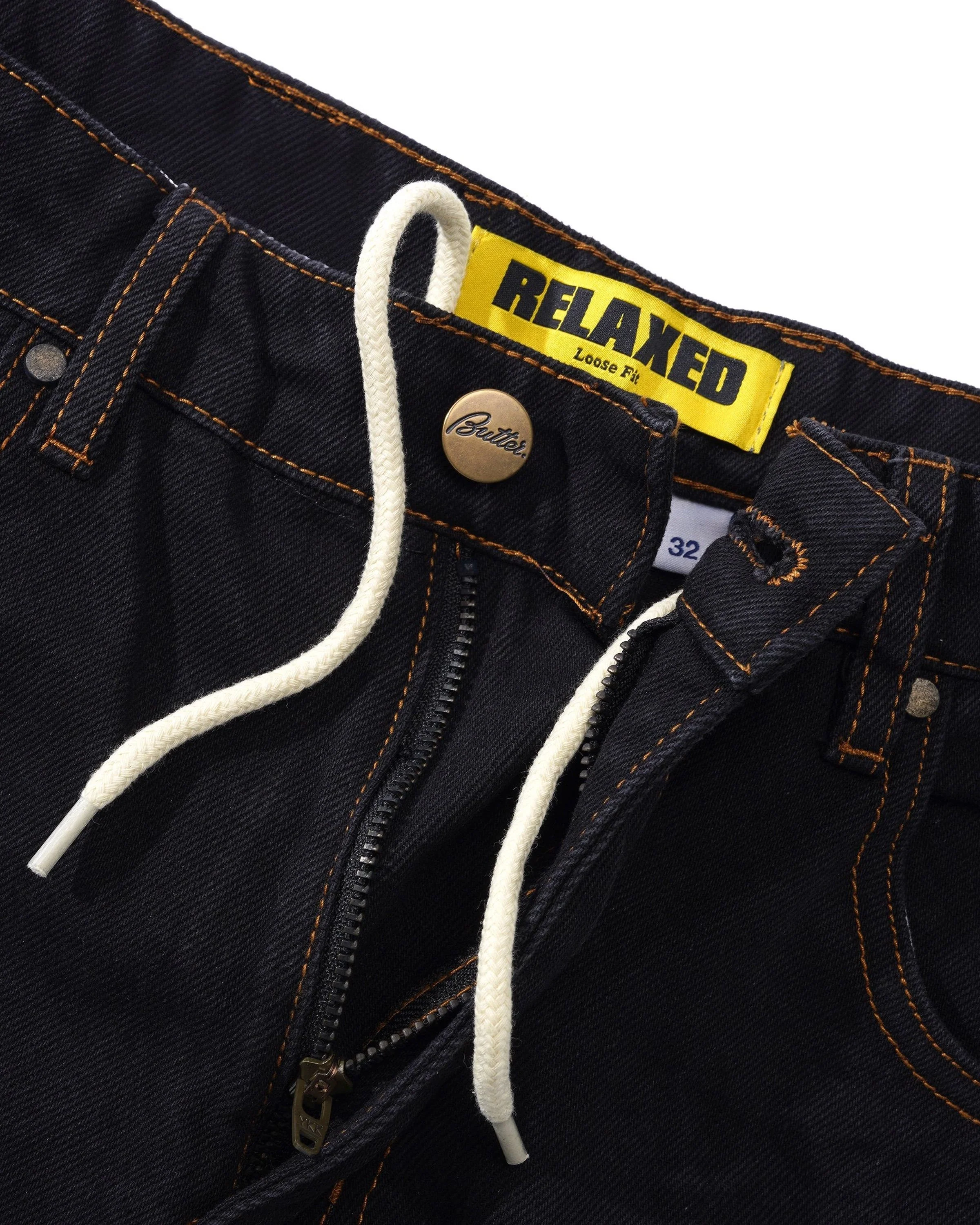 Relaxed Denim Jeans, Washed Black - Image 3