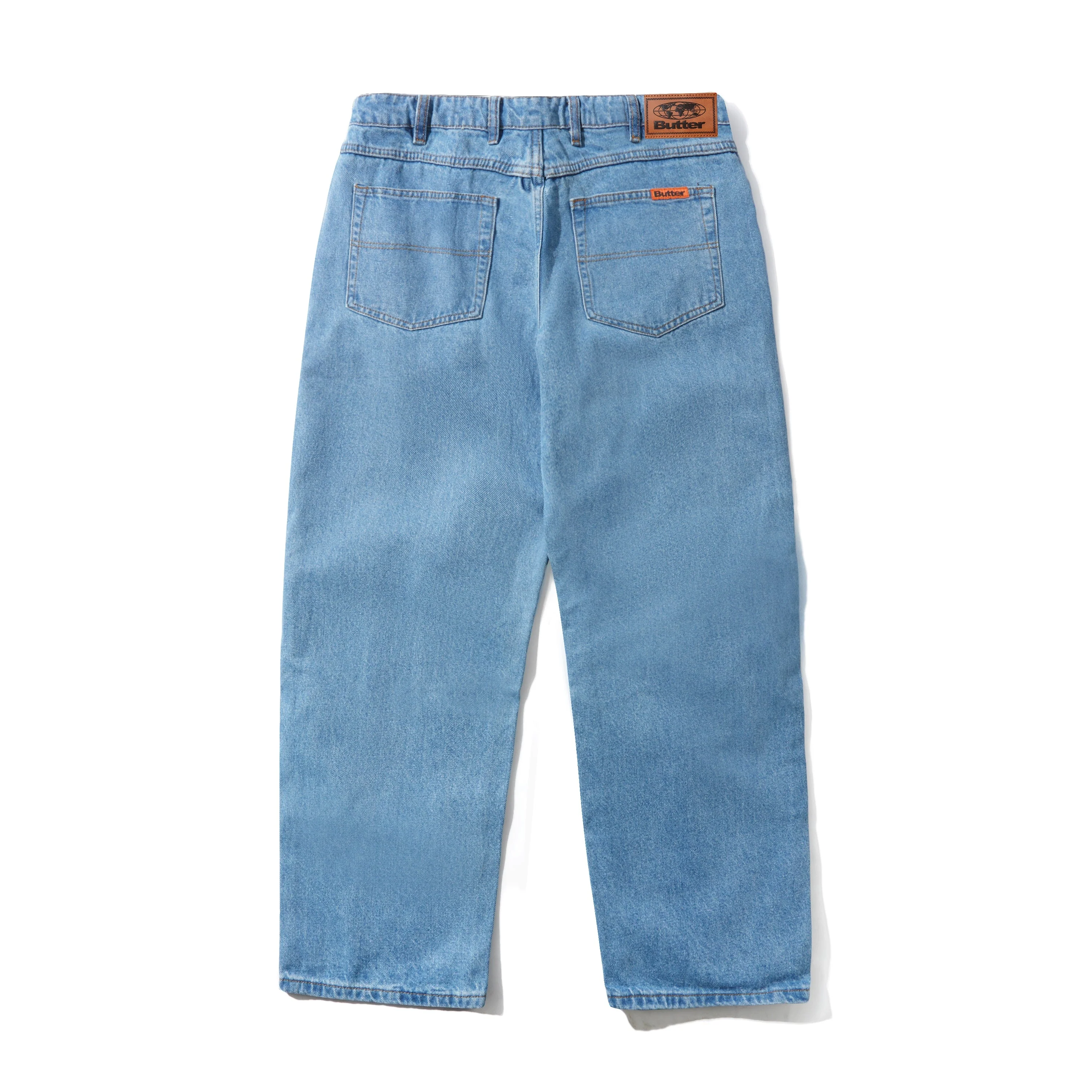 Relaxed Denim Jeans, Washed Indigo - Image 2