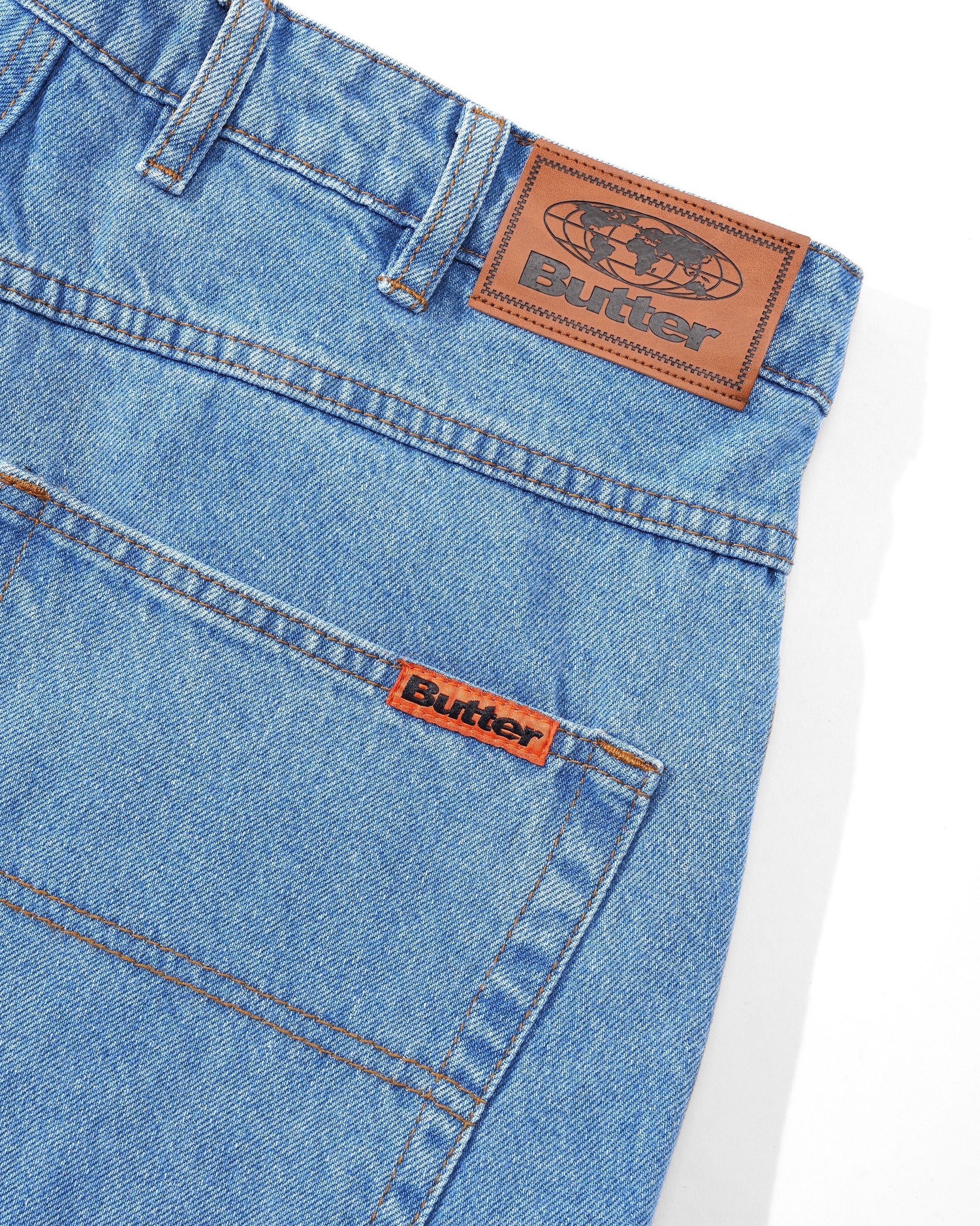 Relaxed Denim Jeans, Washed Indigo - Image 4