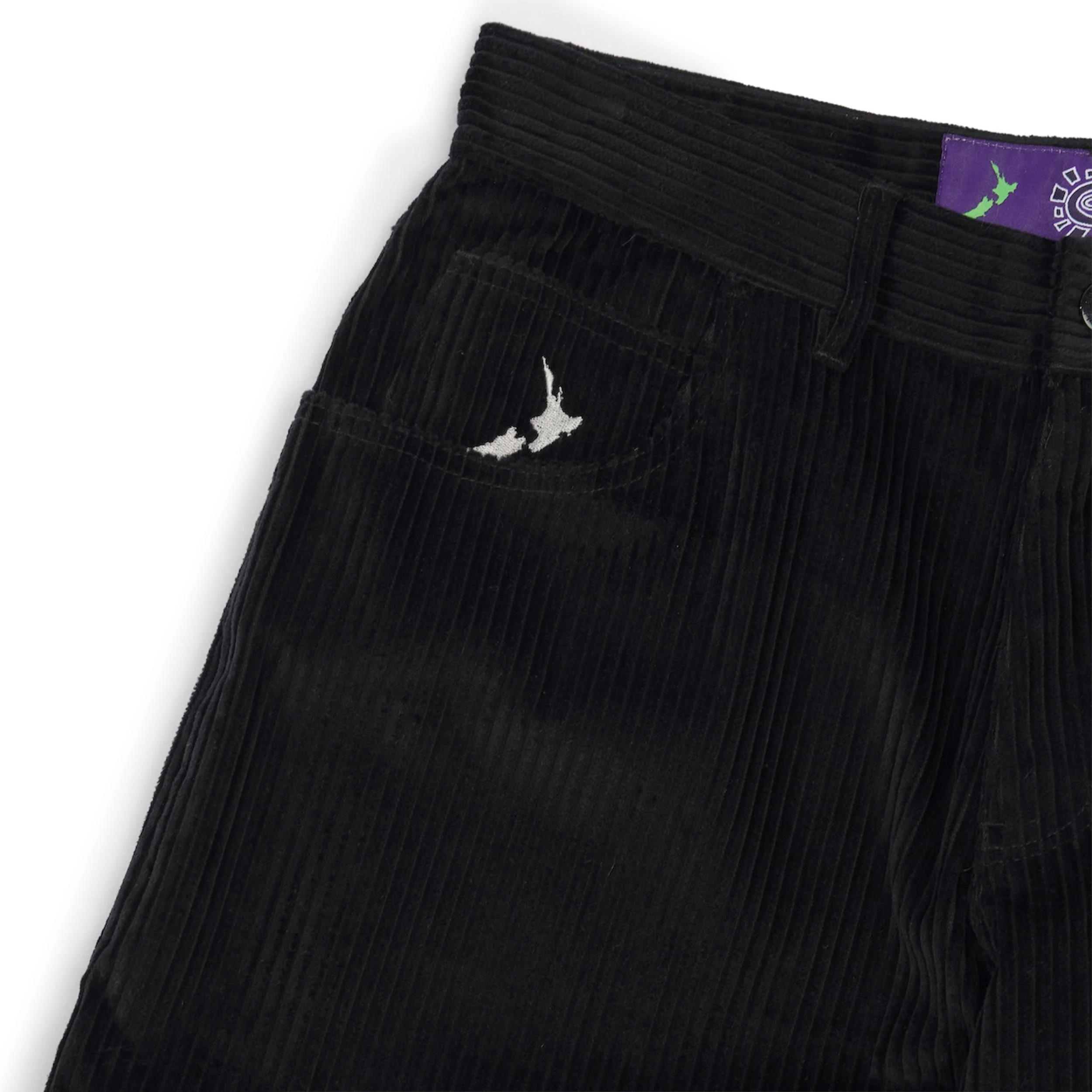 Relaxed Thick Corduroy Pants, Black - Image 3