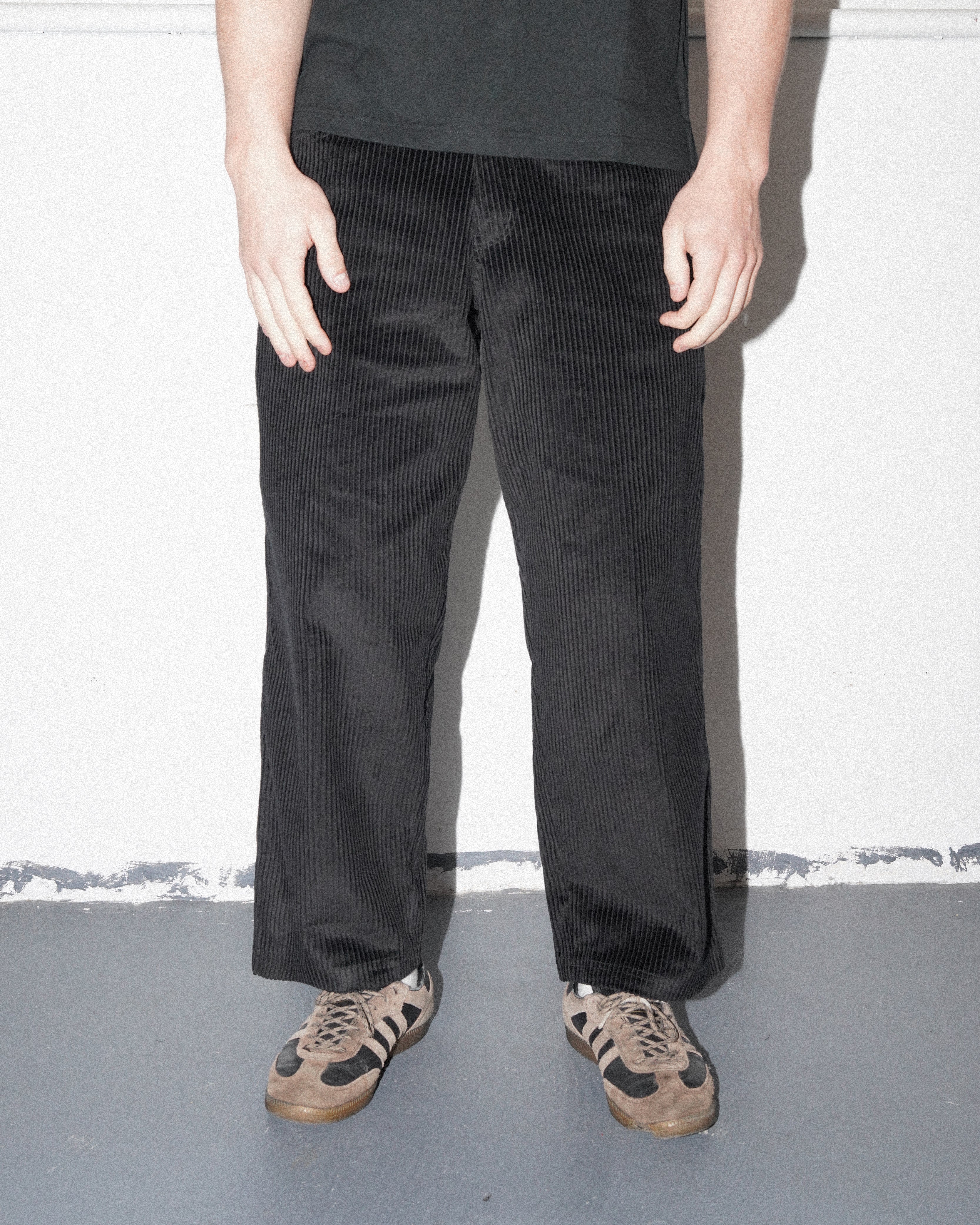 Relaxed Thick Corduroy Pants, Black - Image 5