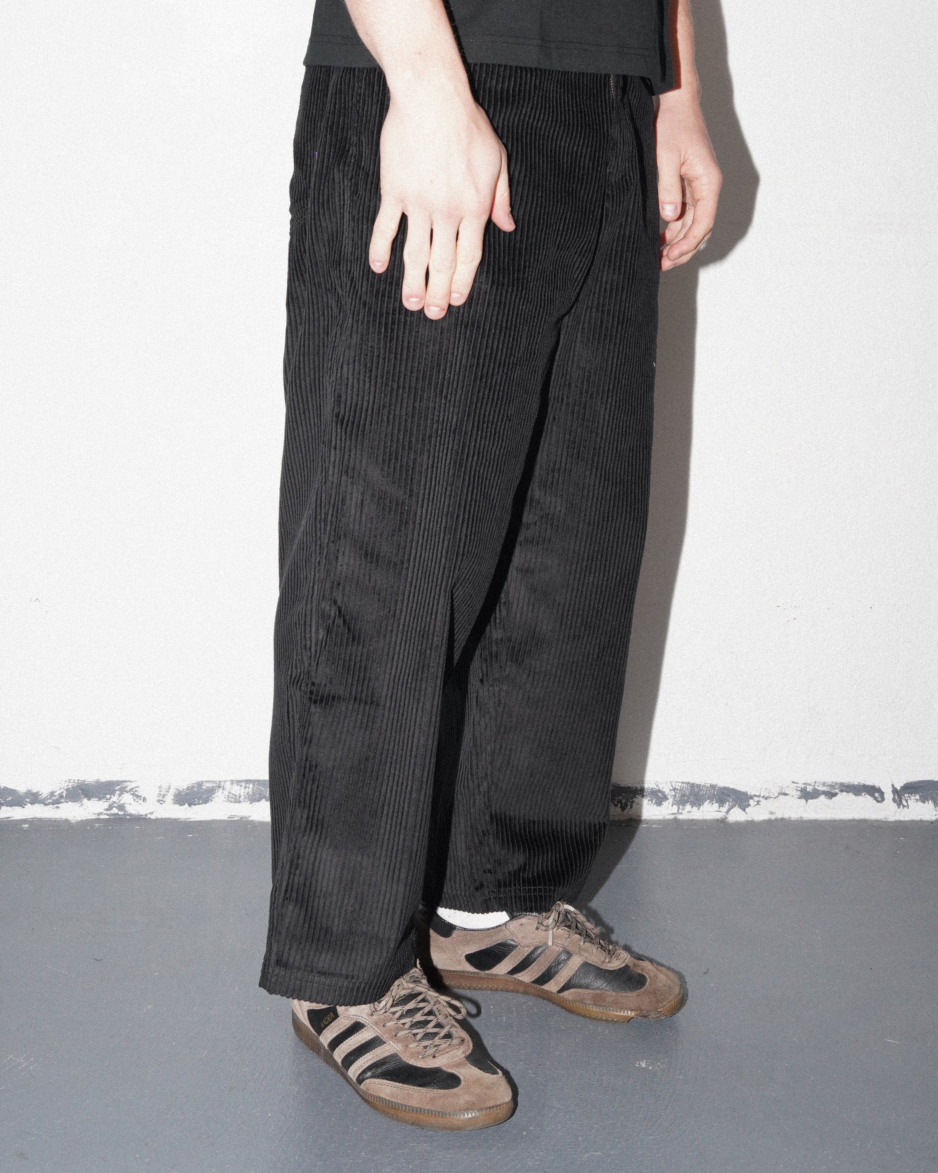 Relaxed Thick Corduroy Pants, Black - Image 6