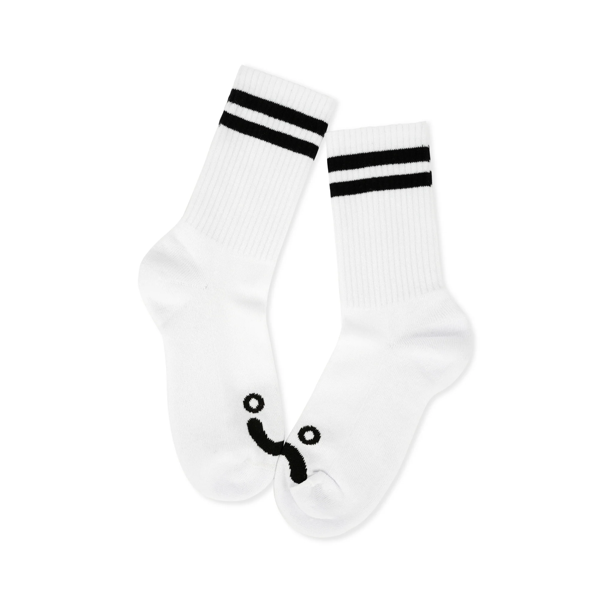 Rib Happy Sad Socks, White - Image 2