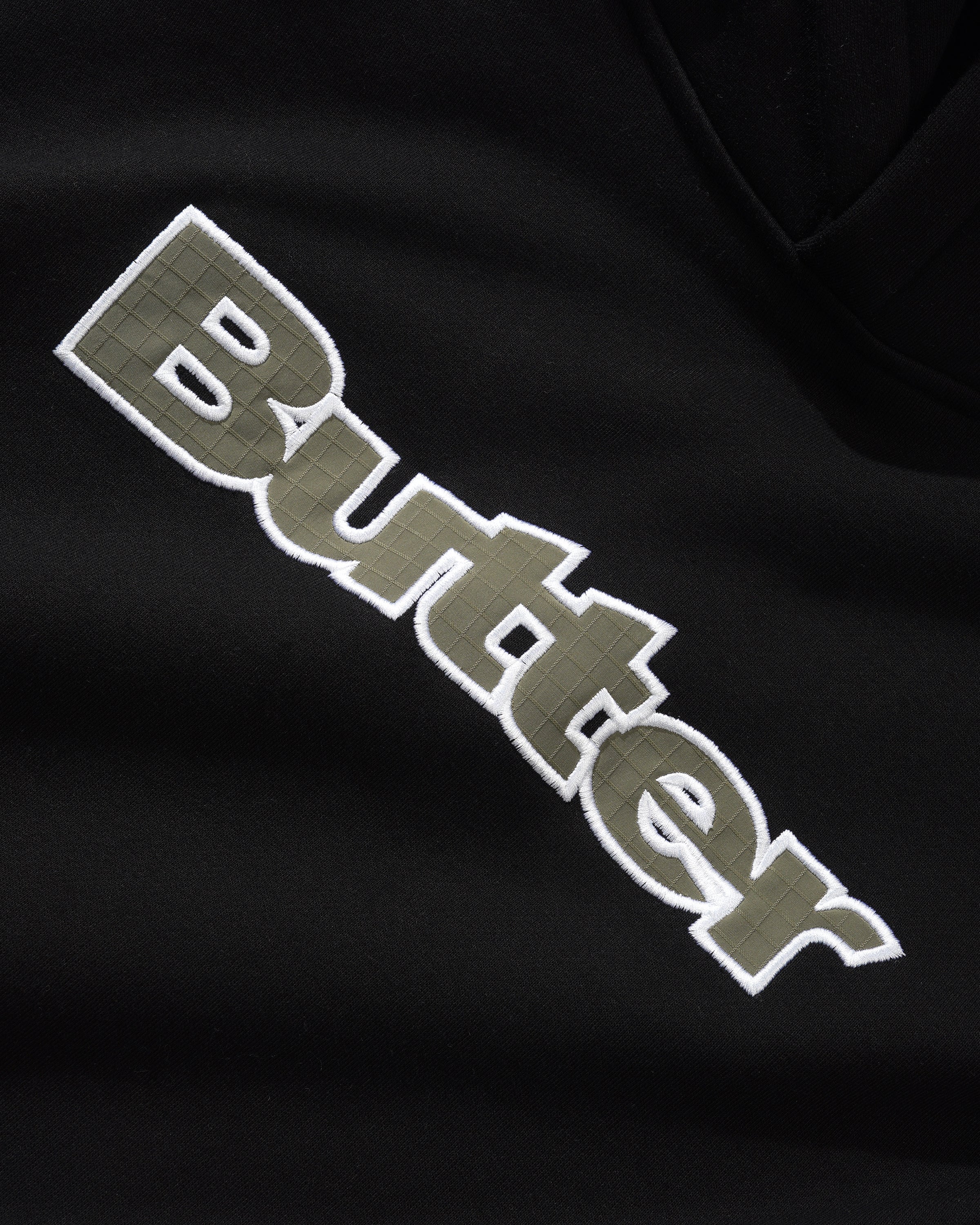 Ripstop Logo Applique Pullover Hood, Black - Image 2