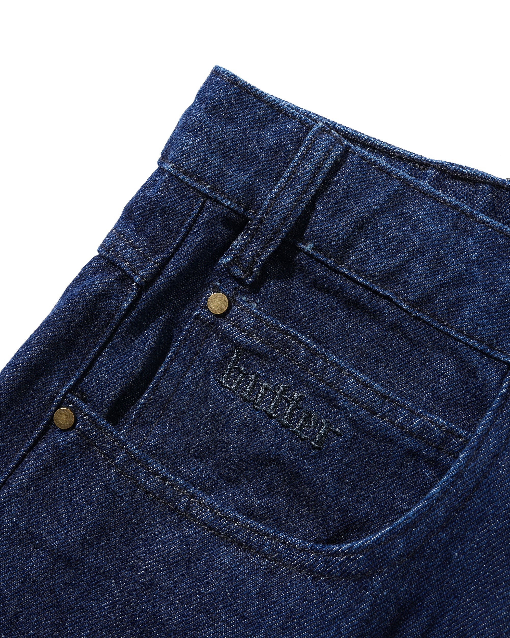 Rivet Denim Jeans, Raw Indigo - Image 4