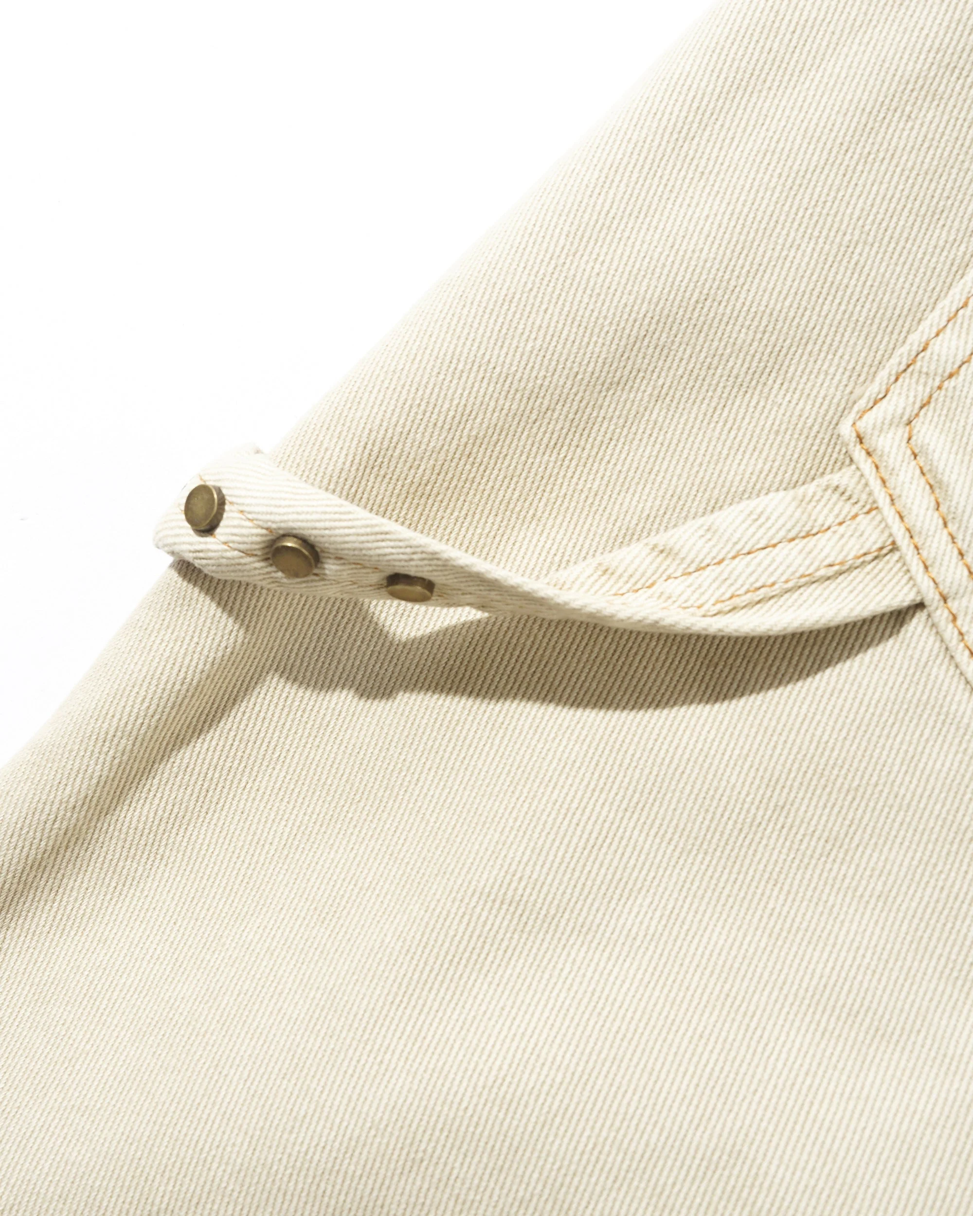 Rivet Denim Shorts, Bone - Image 4