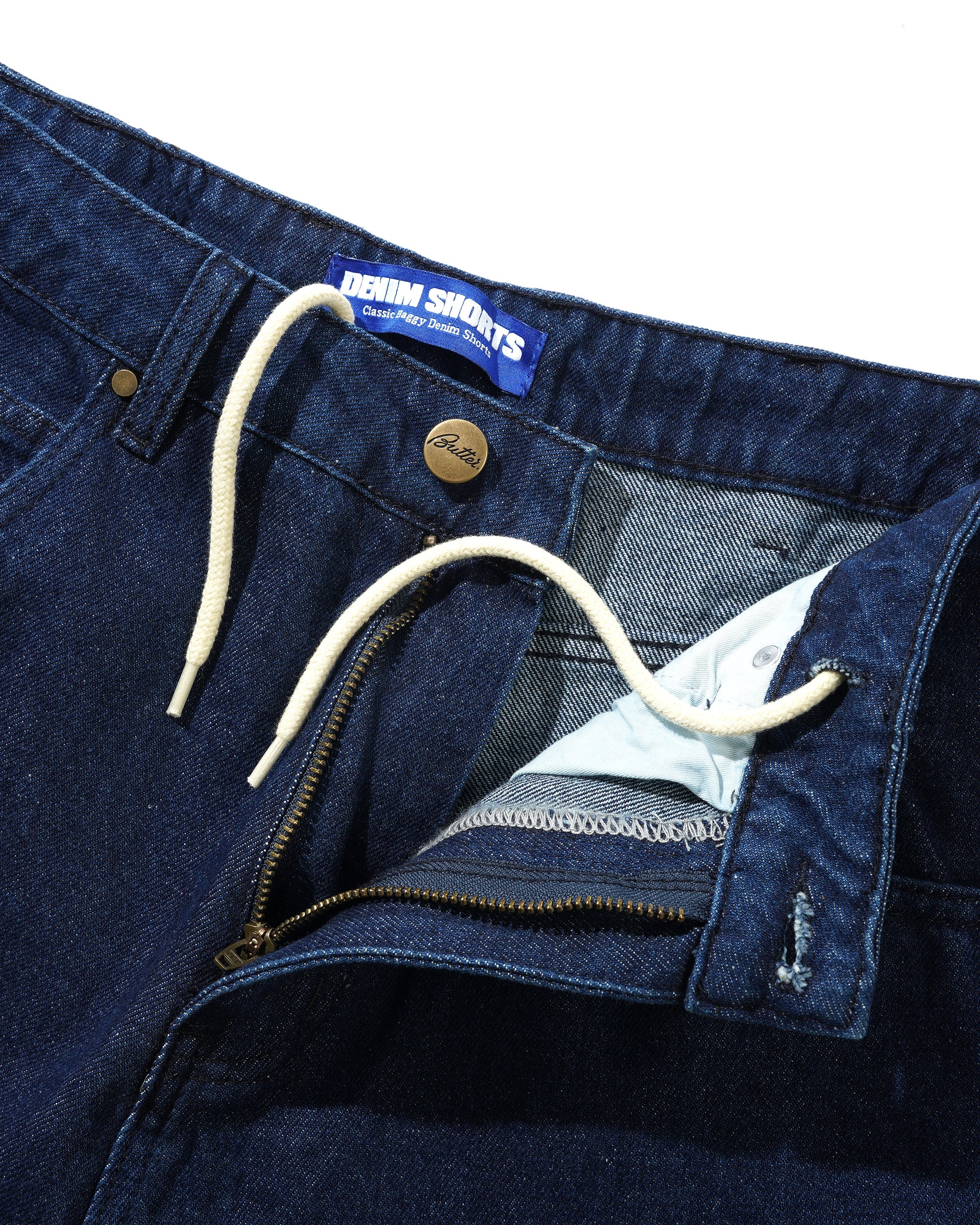 Rivet Denim Shorts, Raw Indigo - Image 5