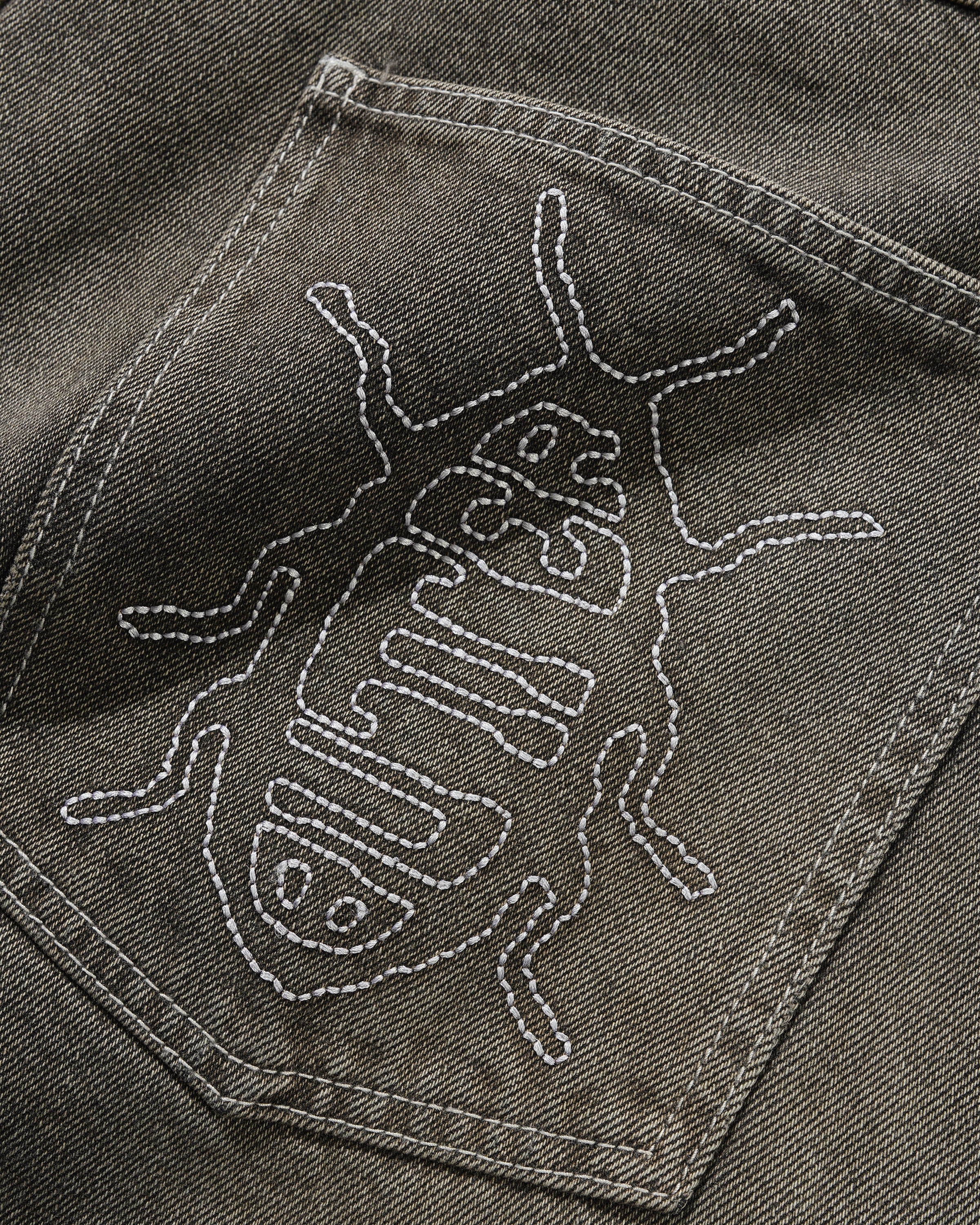 Roach Denim Shorts, Black Wash - Image 3