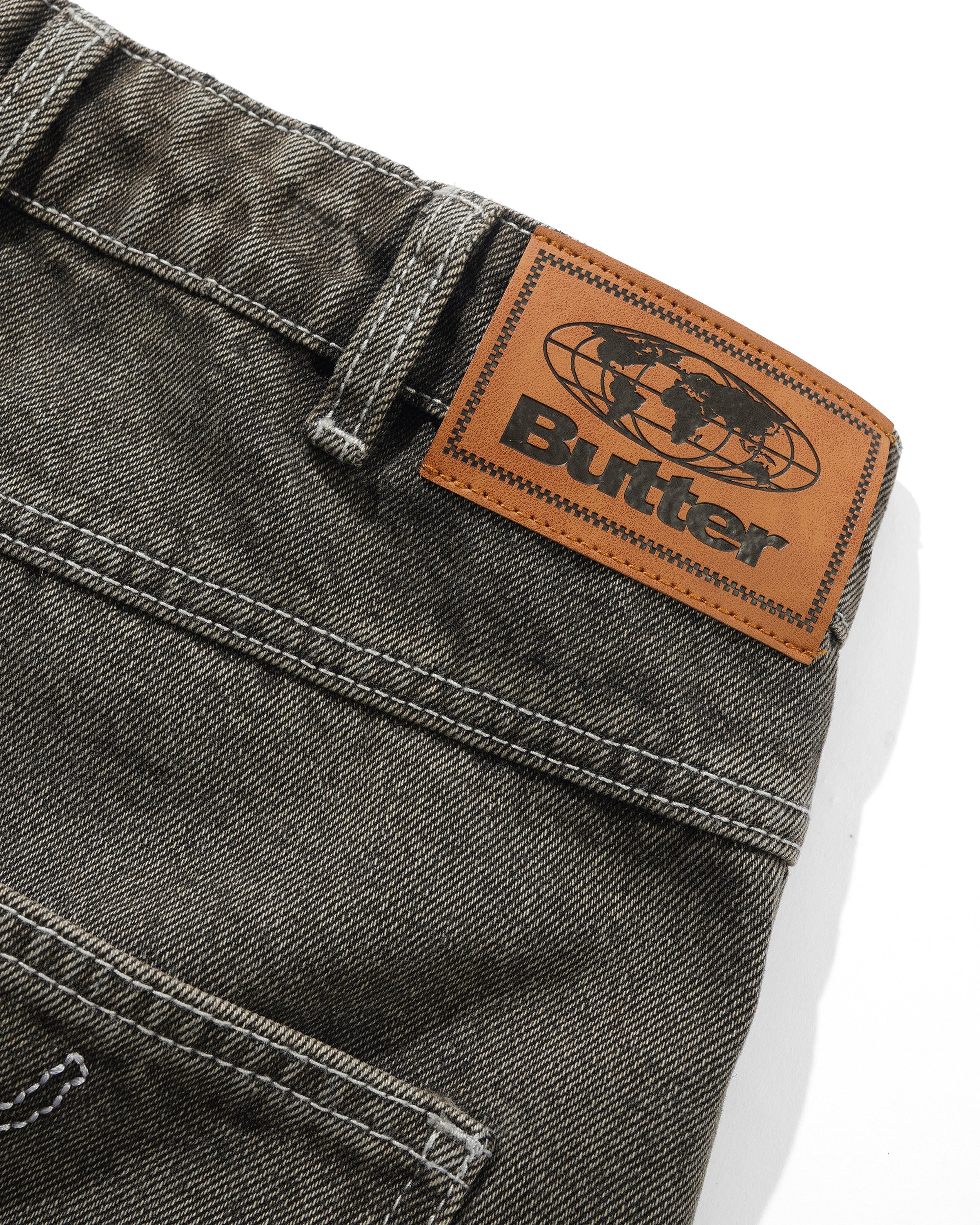 Roach Denim Shorts, Black Wash - Image 6