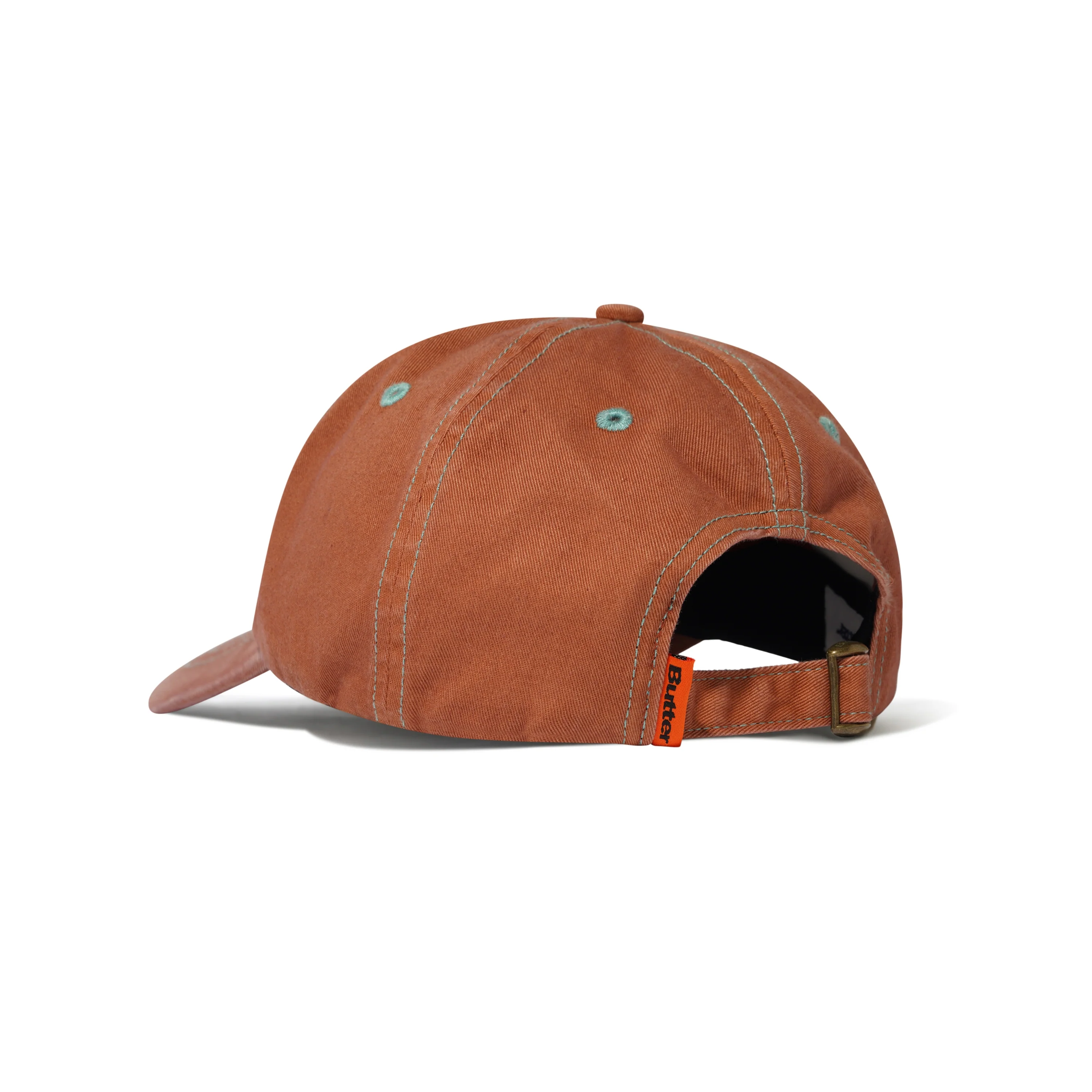 Rounded Logo 6 Panel Cap, Washed Sangria - Image 2
