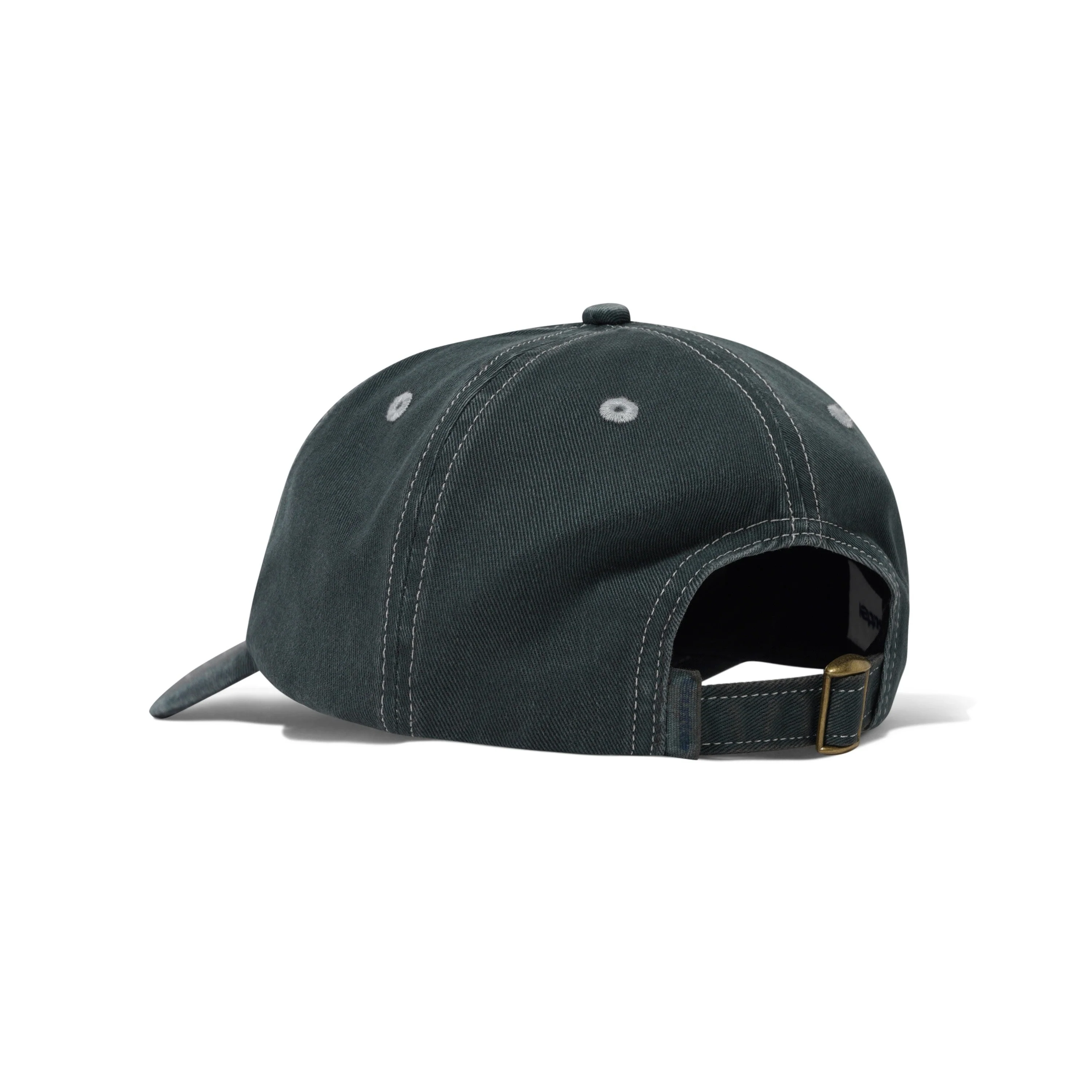 Rounded Logo 6 Panel Cap, Washed Black - Image 2