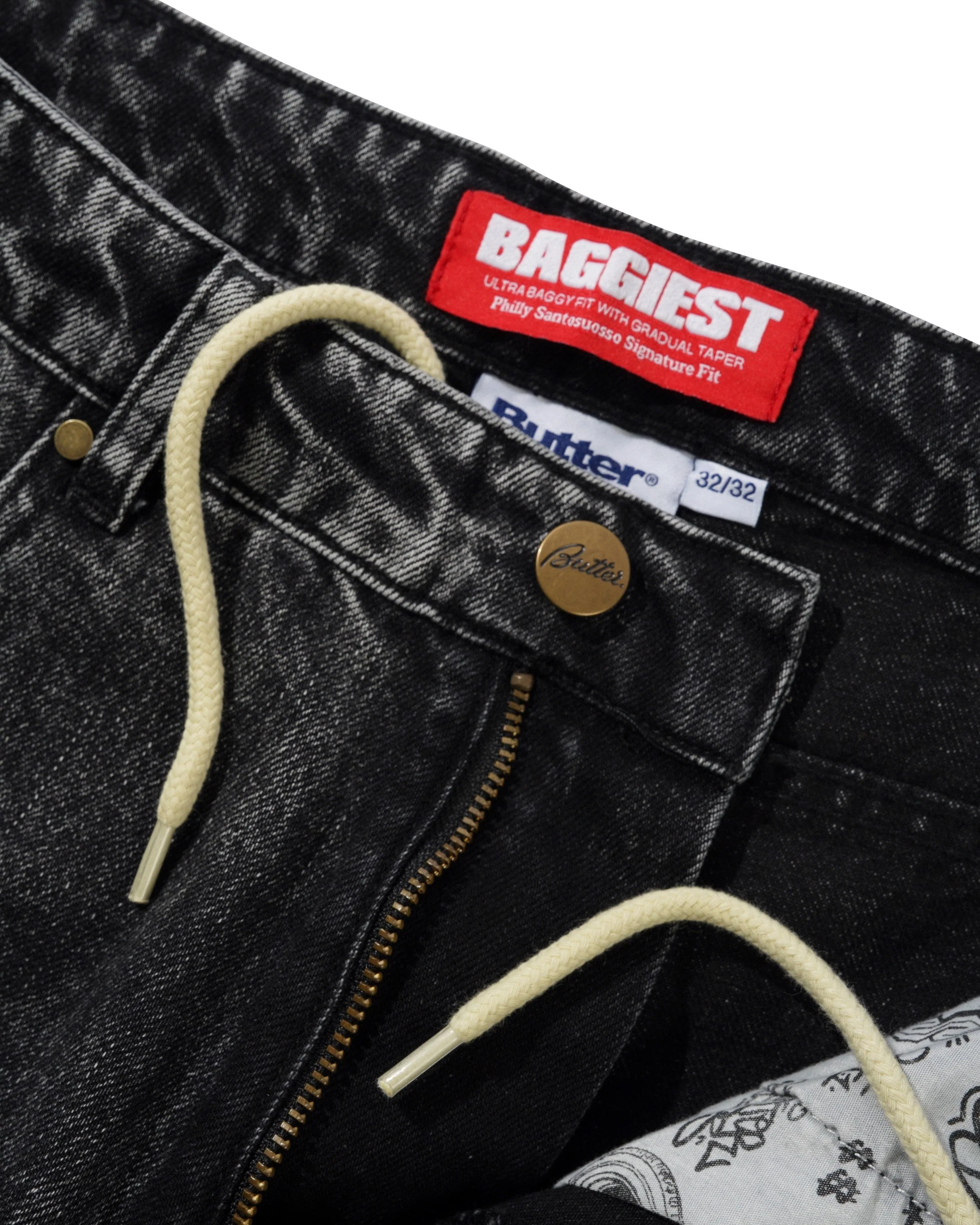 Santosuosso Denim Jeans, Stonewash Black - Image 5