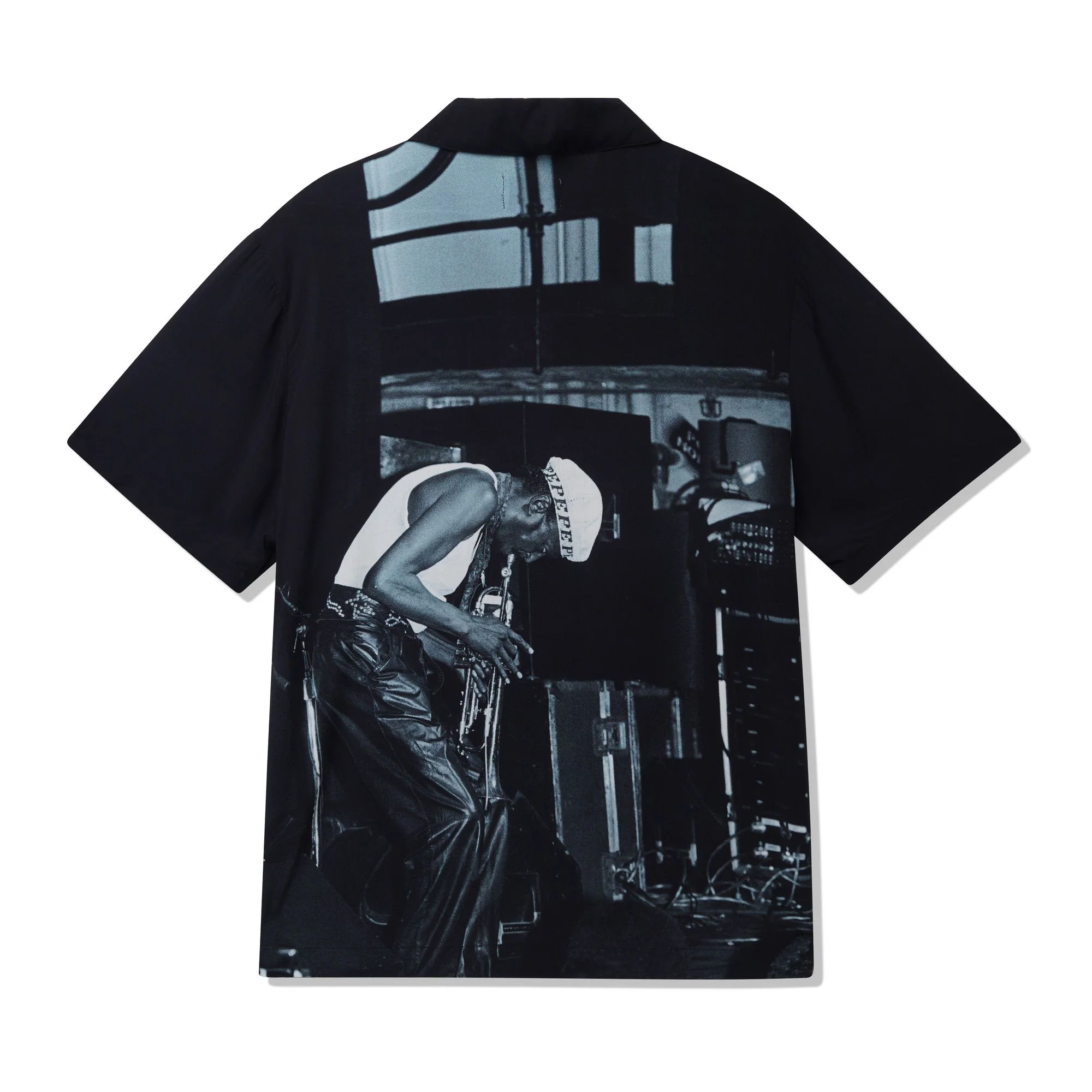 Savoy Rayon S/S Shirt, Black - Image 2