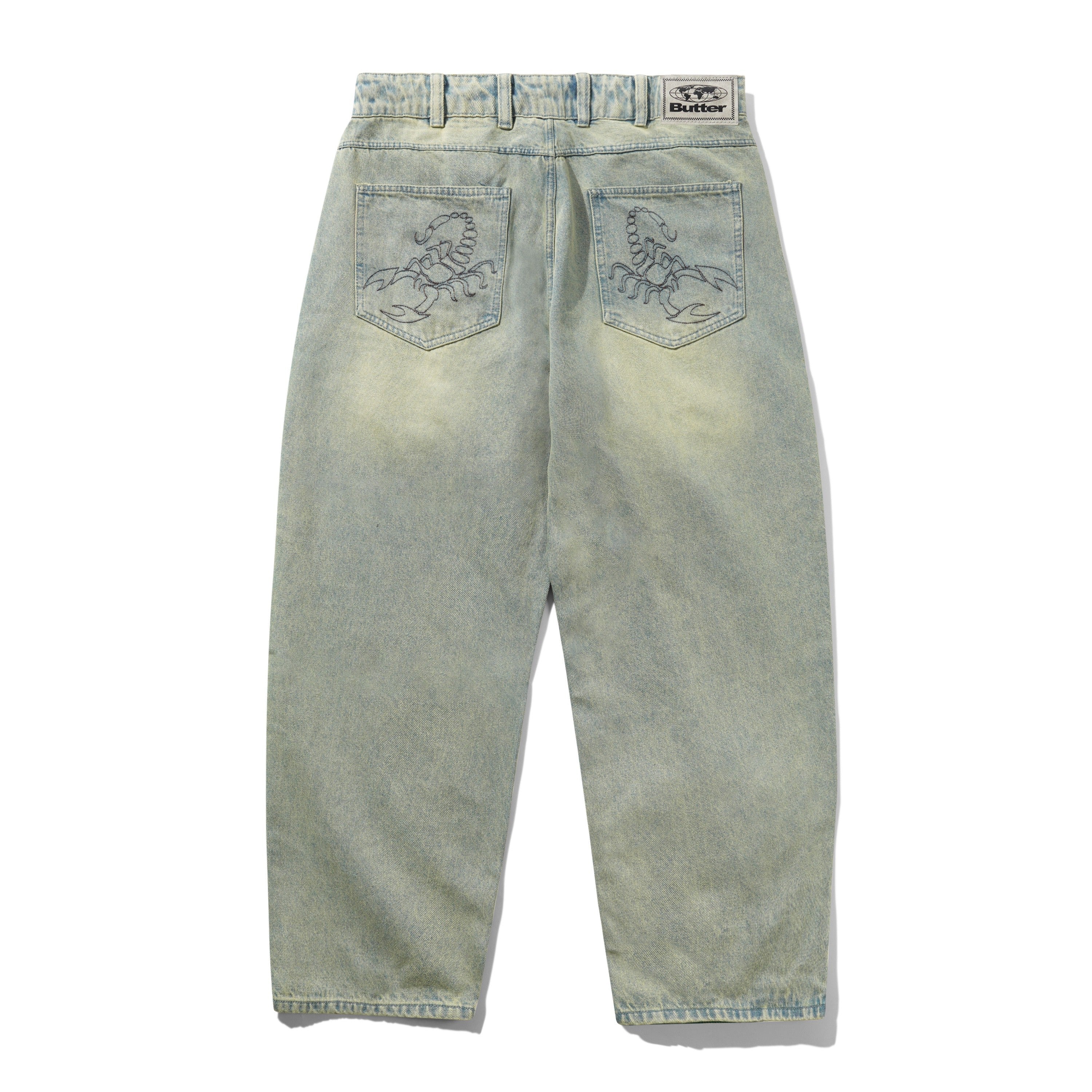Scorpion Stitch Denim Jeans, Tinted Light Blue - Image 2