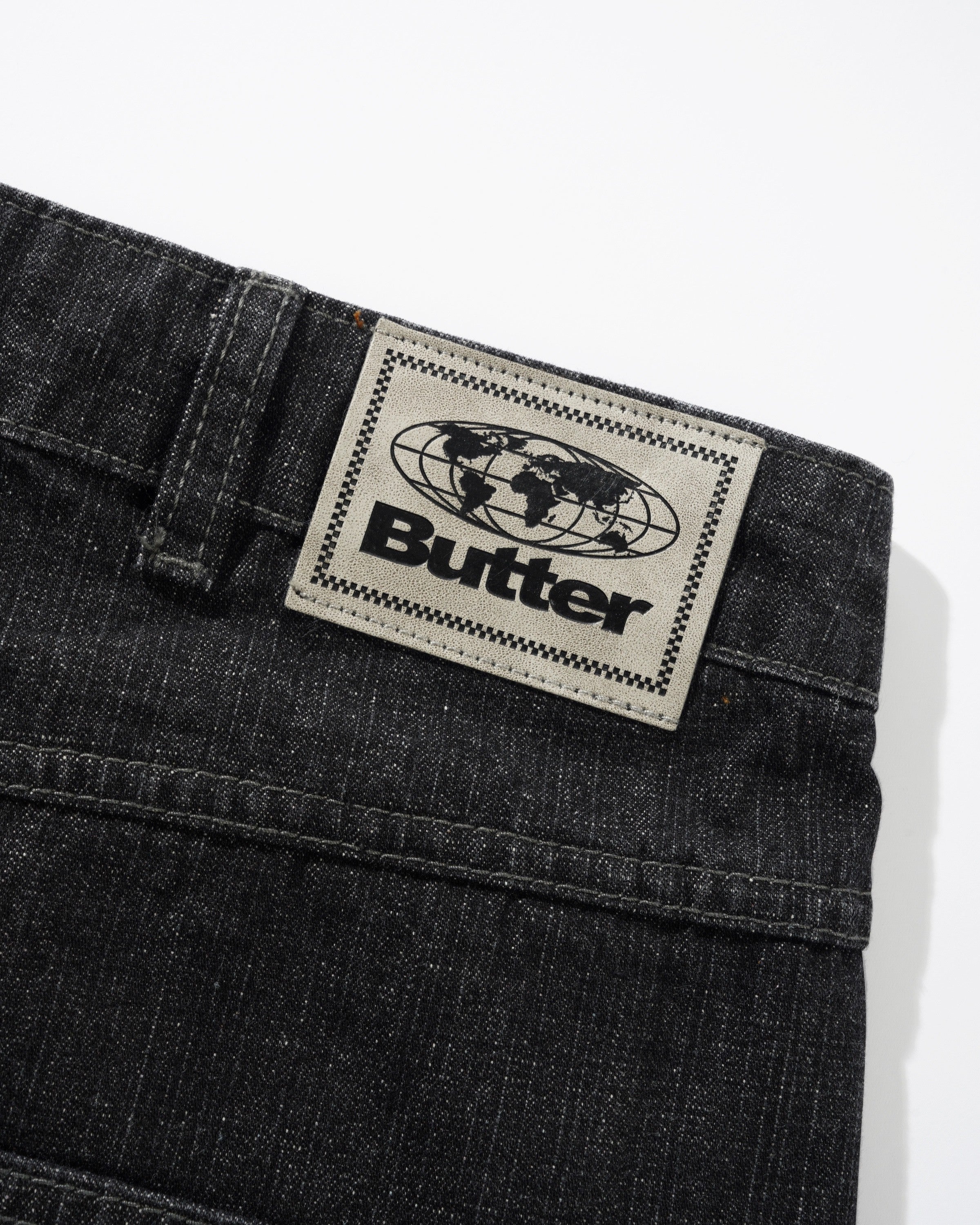 Scorpion Stitch Denim Shorts, Slub Black - Image 4
