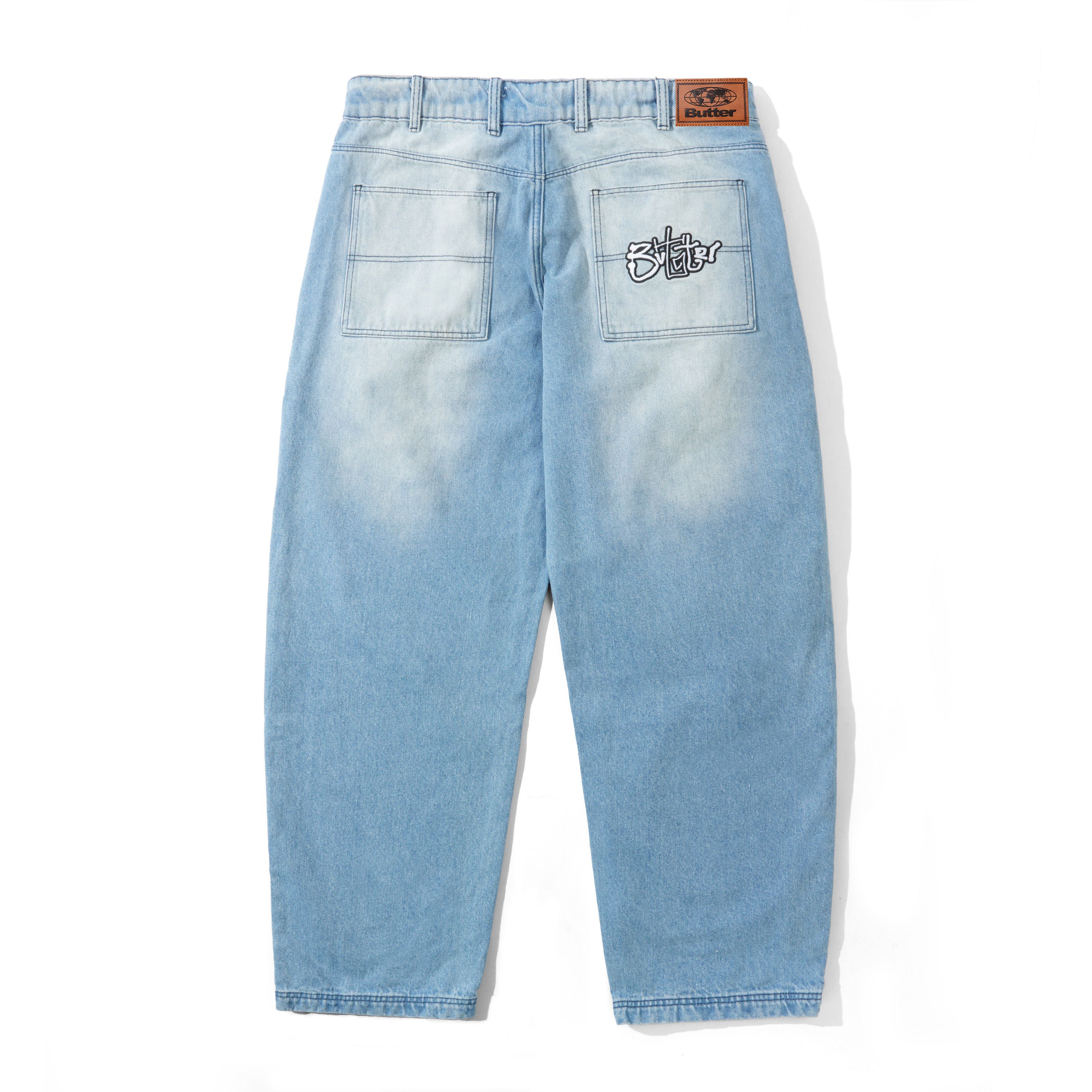 Scribble Denim Jeans, Faded Light Blue - Image 2