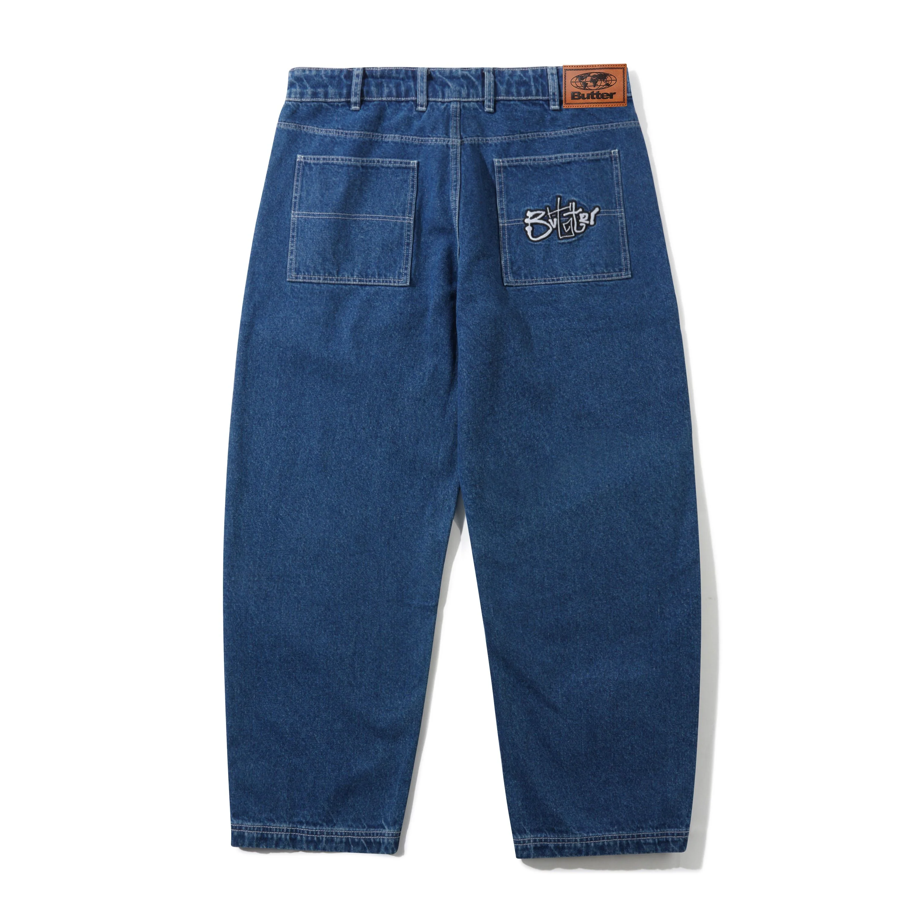 Scribble Denim Jeans, Mid Blue - Image 2