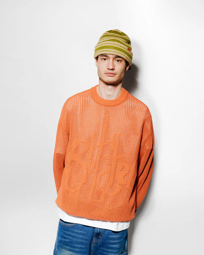 Scribble Knit Sweater, Burnt Orange - Image 5