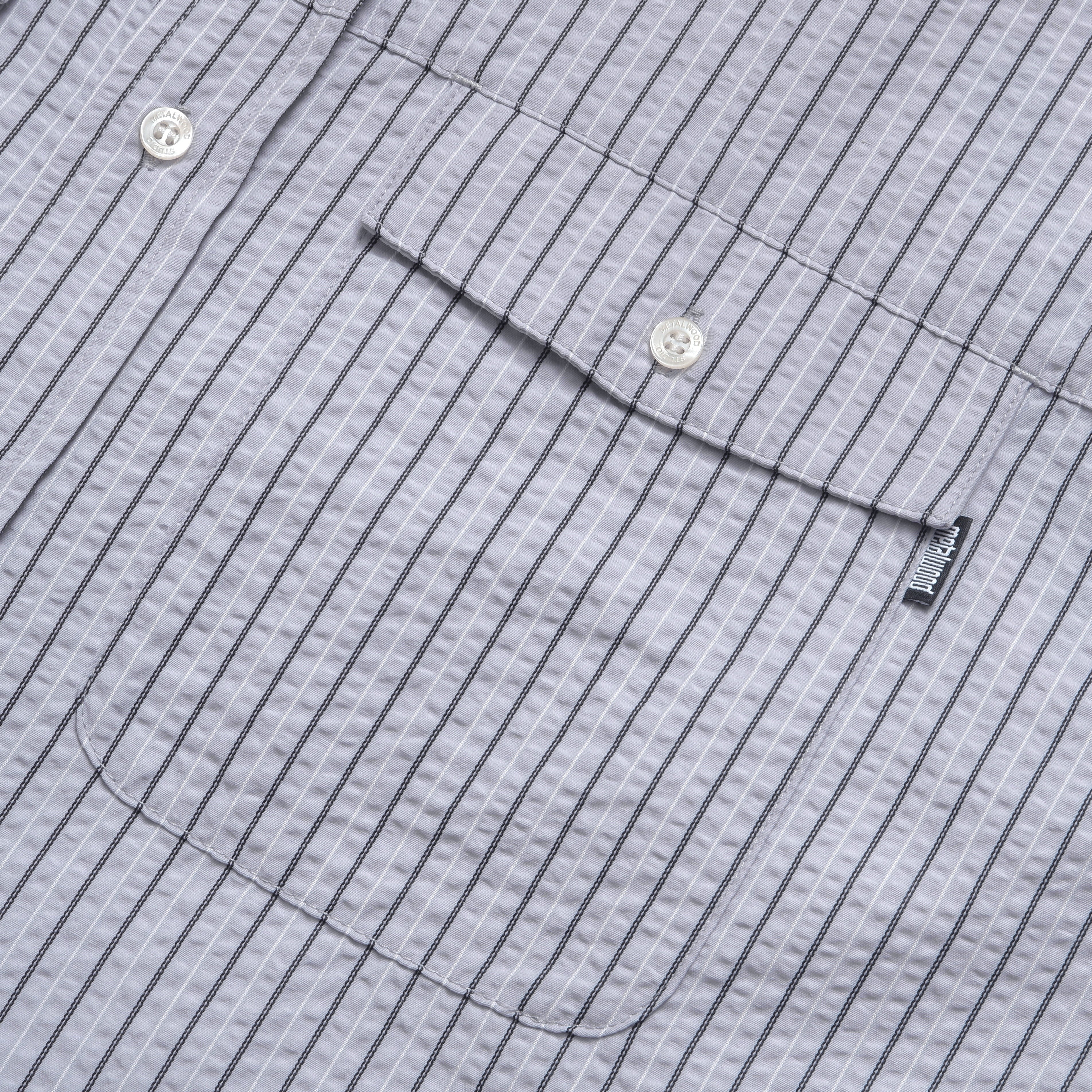 Seersucker Fishing Shirt, Sky - Image 3
