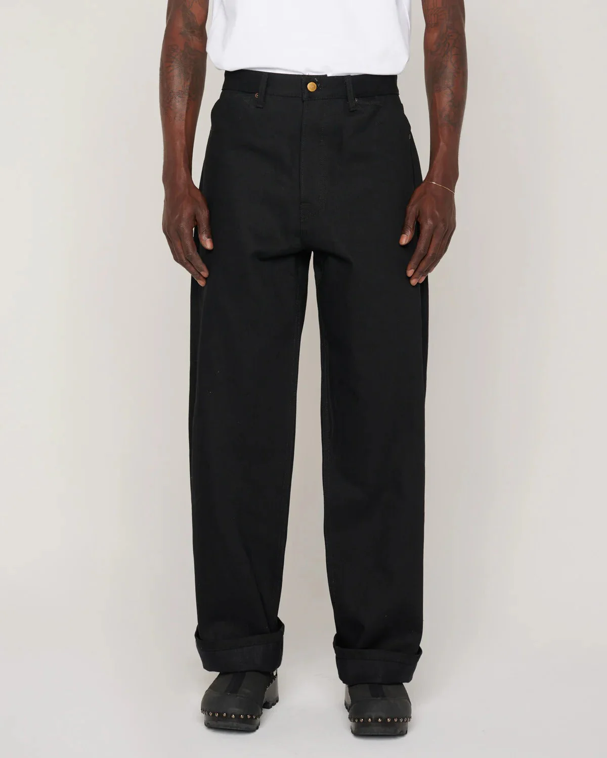 Selvedge Denim Pant, Solid Black - Image 6