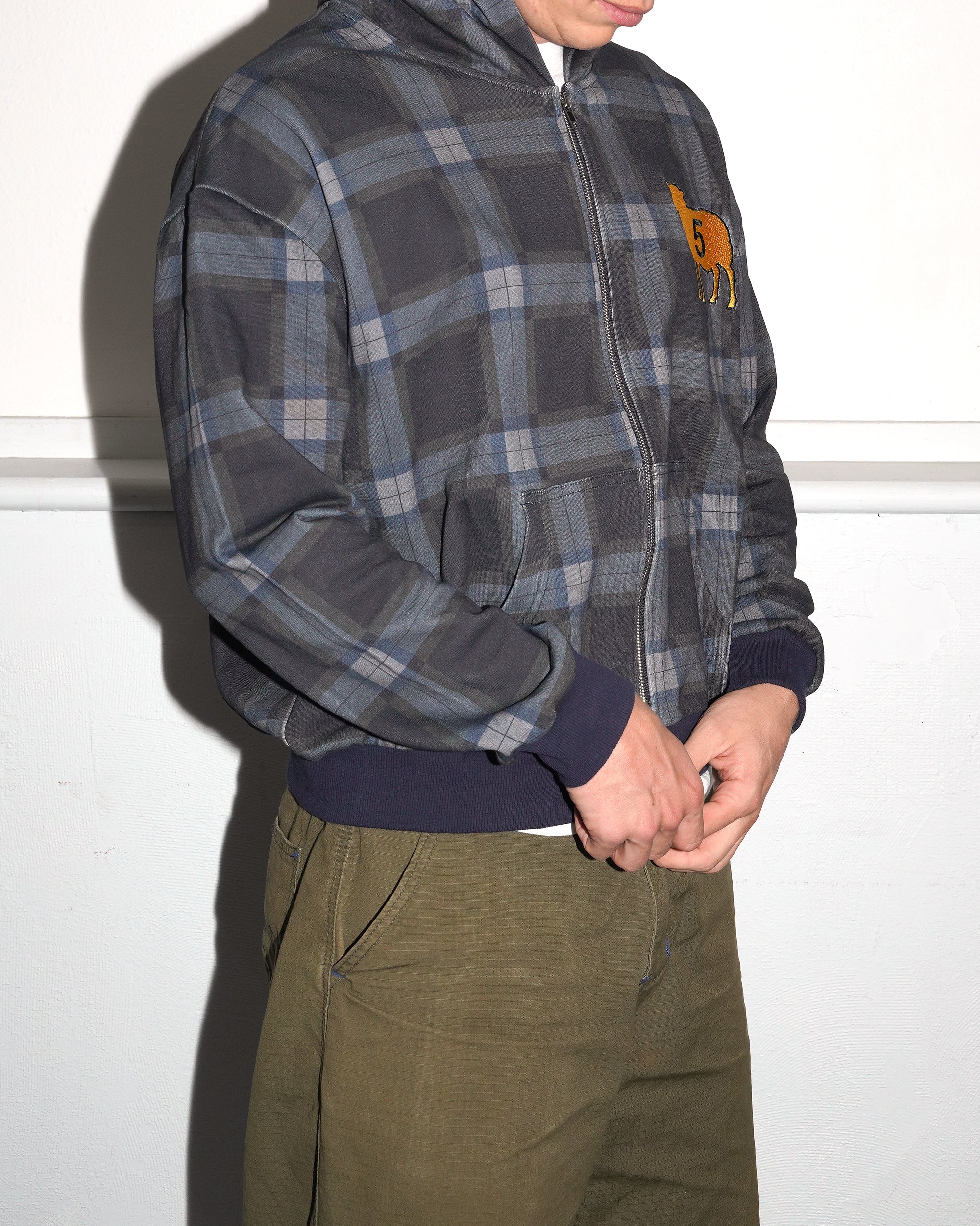 Shepherd Plaid Pullover, Blue - Image 5
