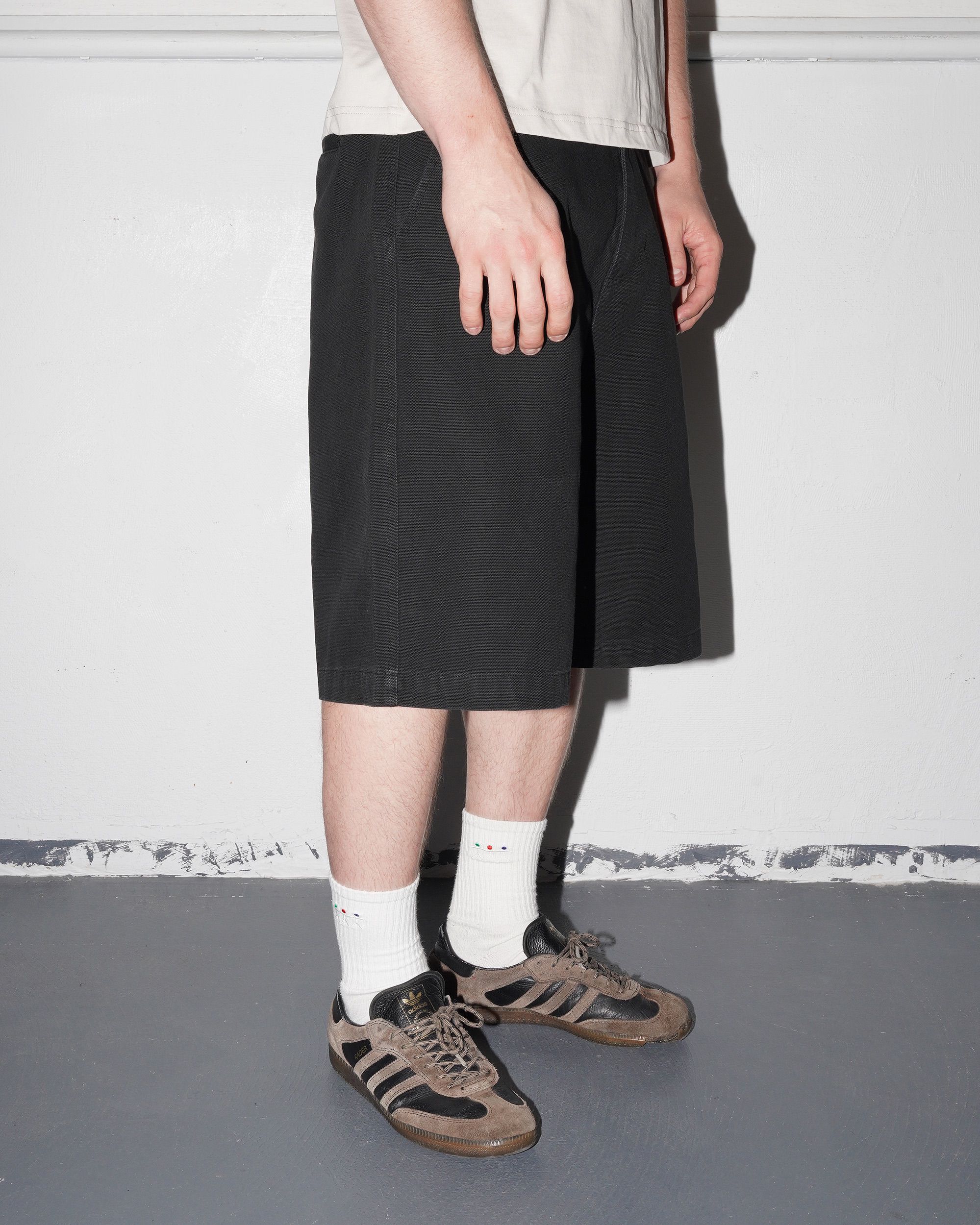 Shop Canvas Shorts, Washed Black Canvas - Image 6