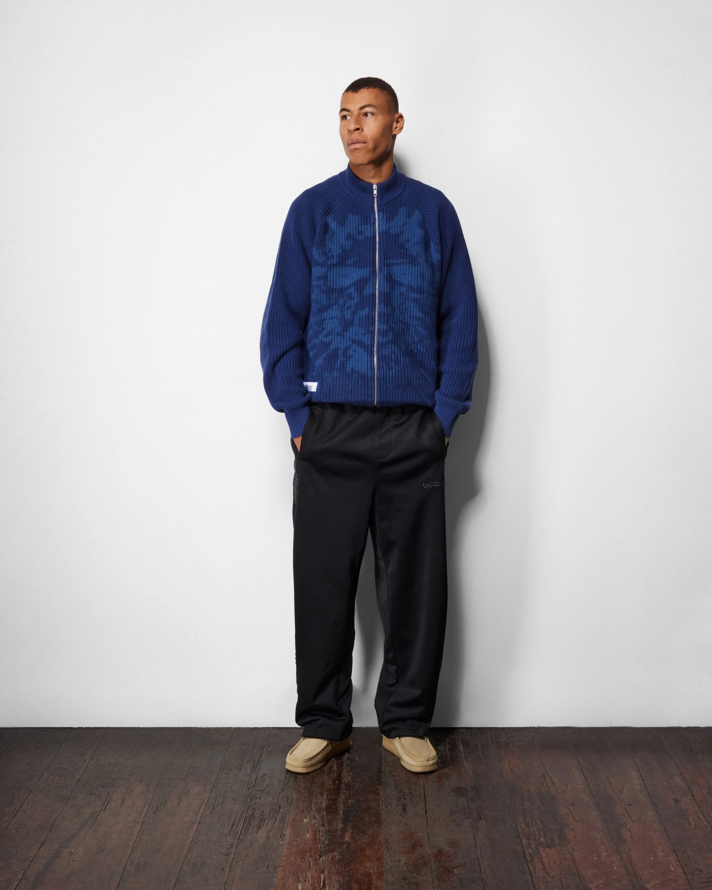 Shout Zip-Thru Knit Sweater, Dark Blue - Image 4