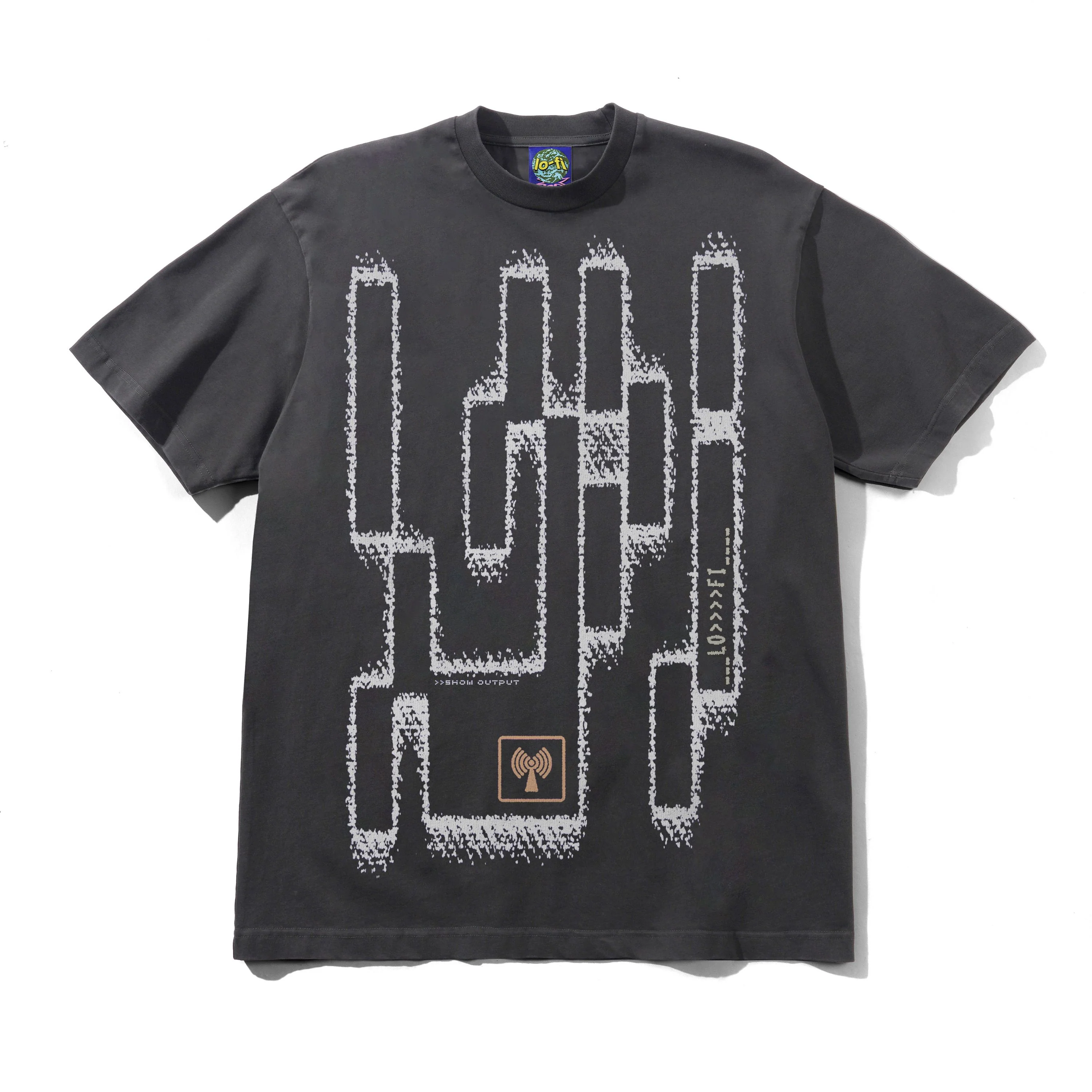 Signal Tee, Distress Black