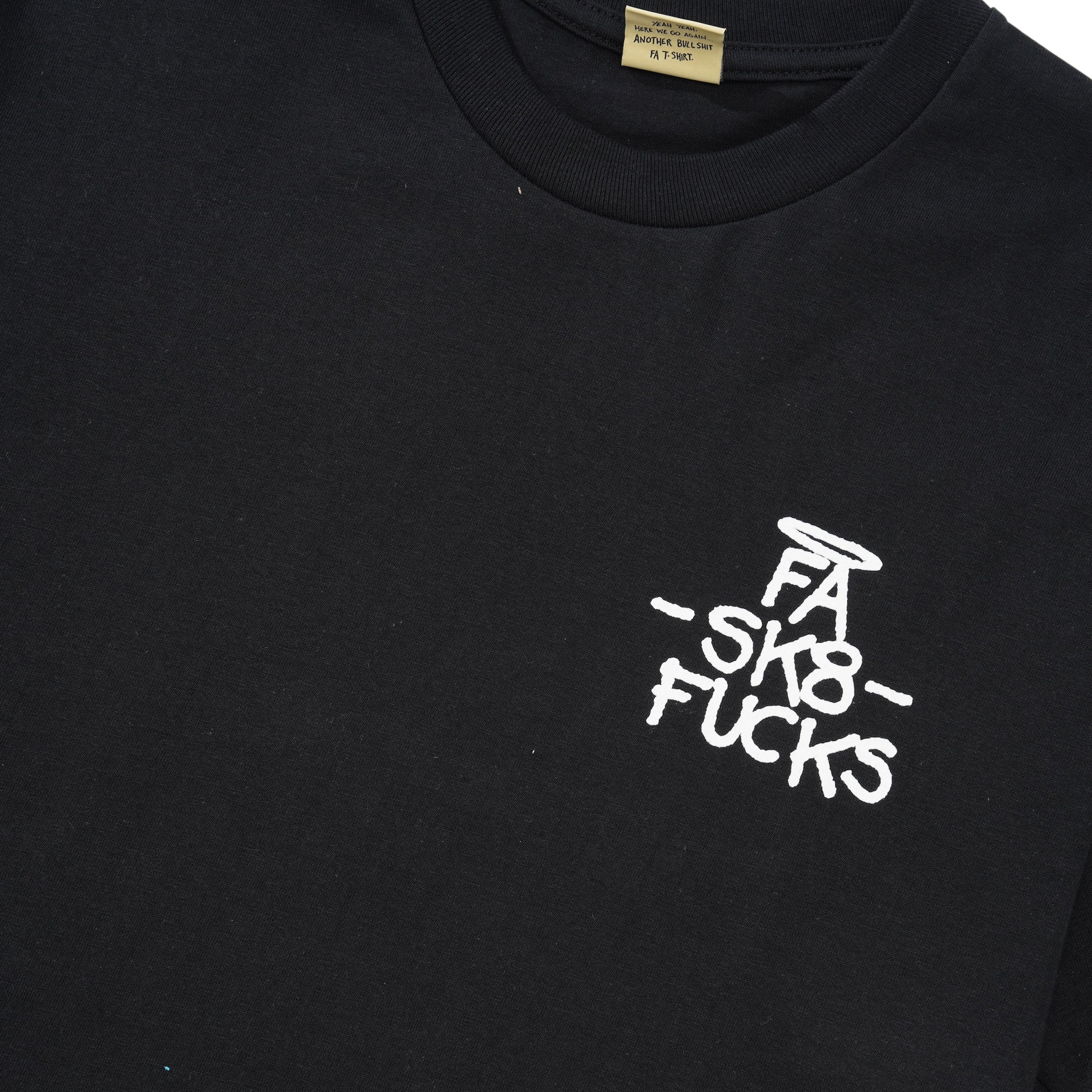 SK8 Fucks Tee, Black - Image 3