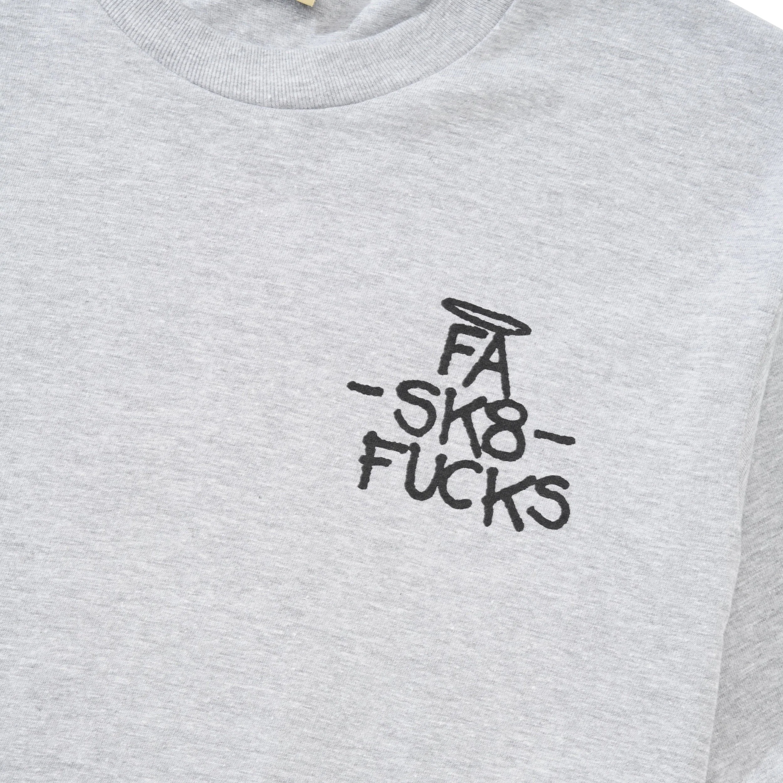 SK8 Fucks Tee, Grey Heather - Image 3