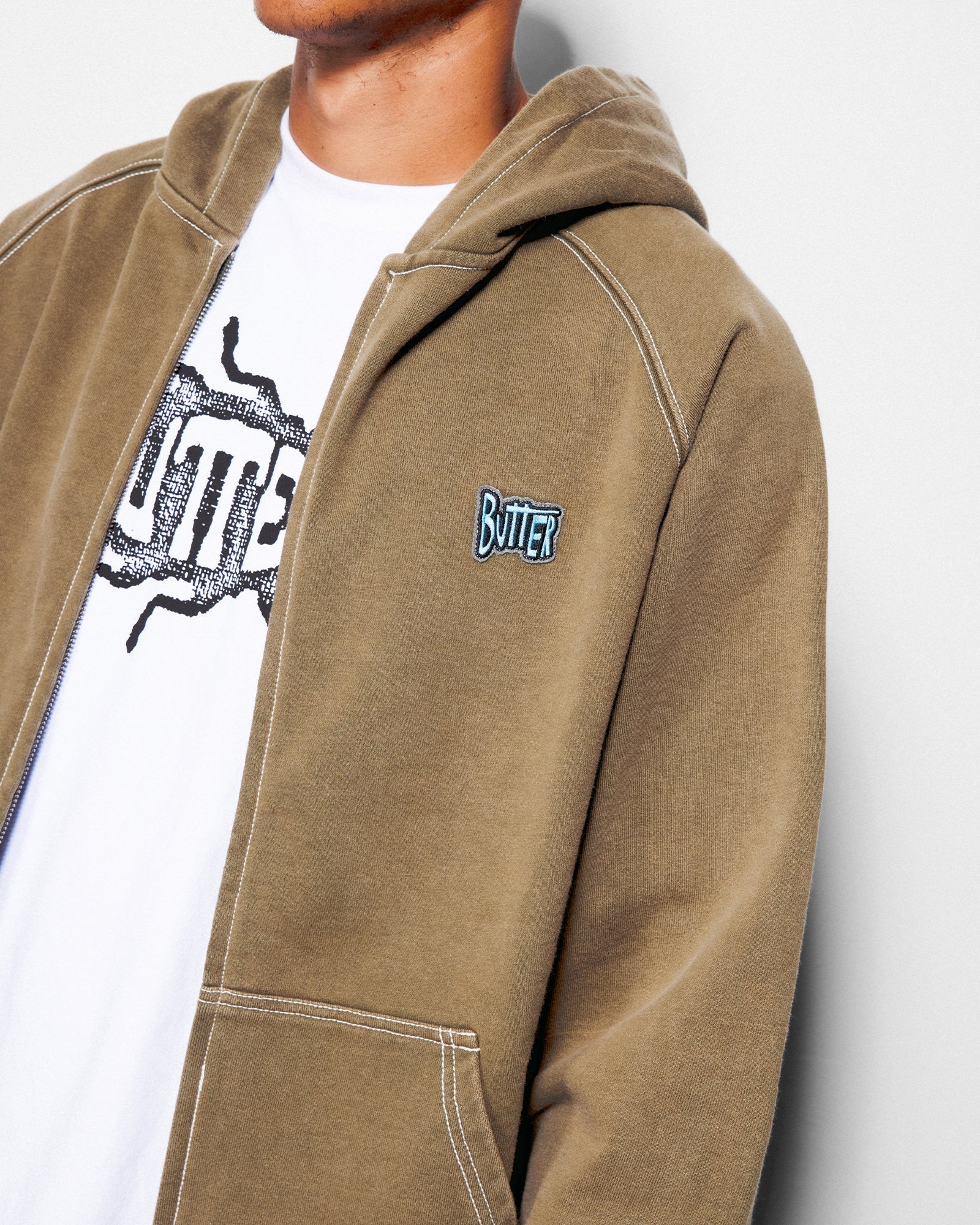 Sketch Zip-Thru Hood, Army - Image 5