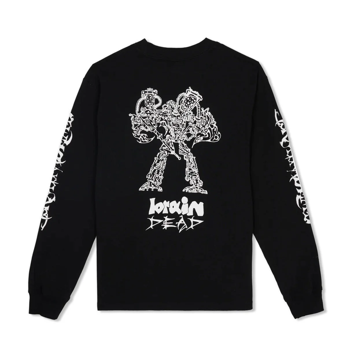 Skull Mech Long Sleeve Tee, Black - Image 2