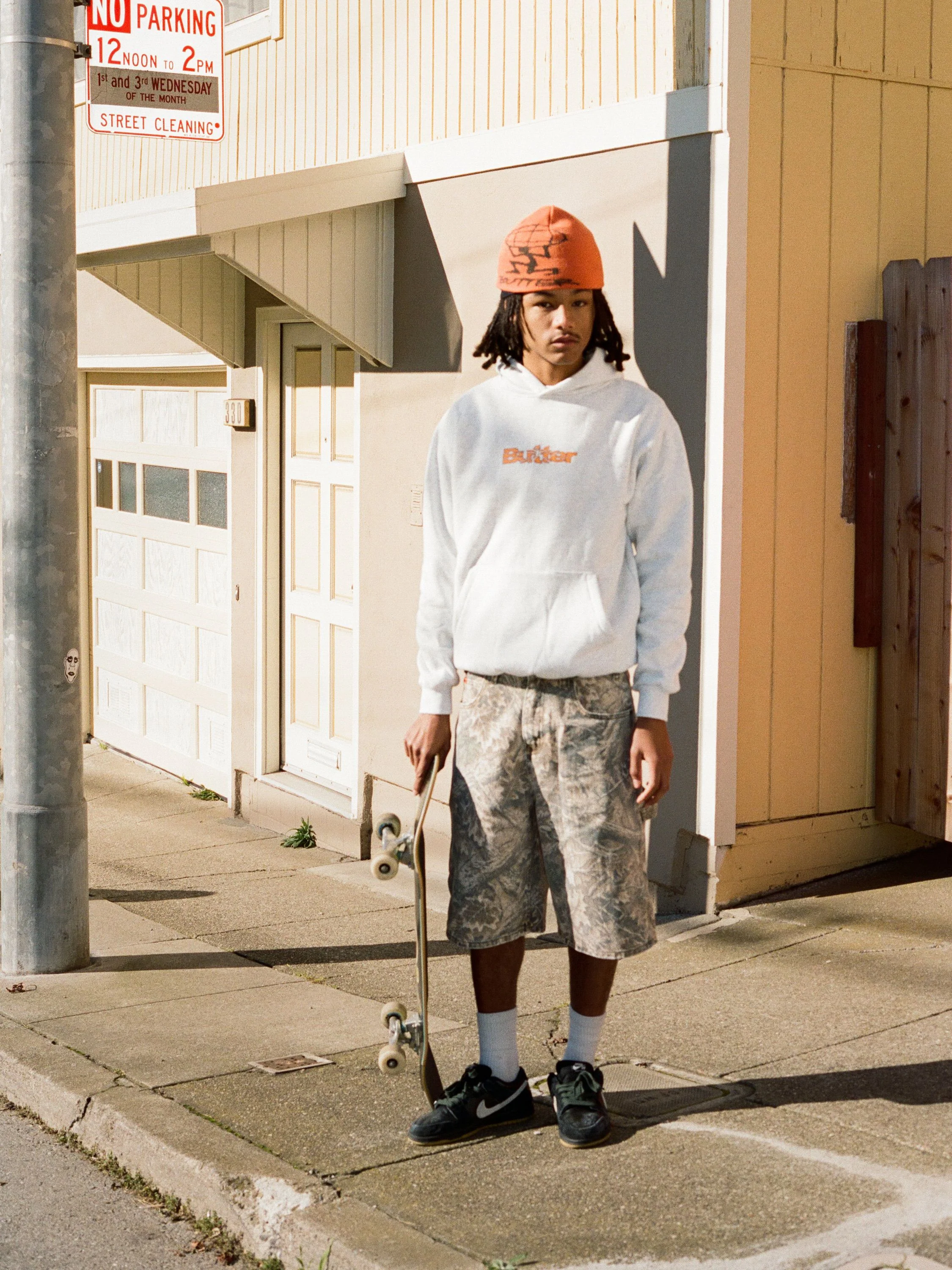Smashed Logo Pullover Hood, Ash - Image 3
